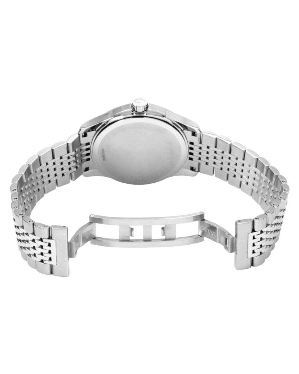 Gucci Ya126402 G-Timeless Zwarte Wijzerplaat Herenhorloge in het Metallic voor heren