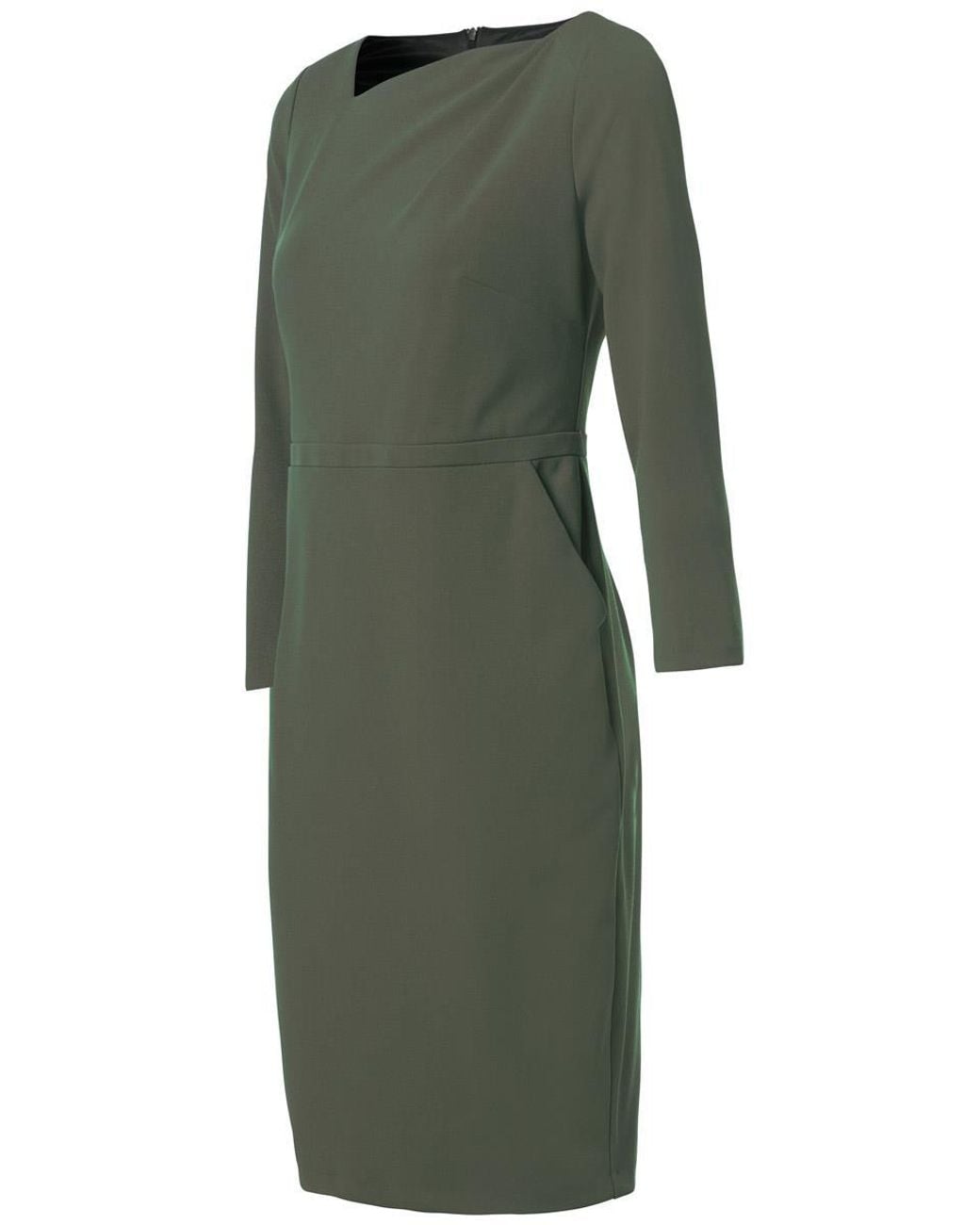 Mart Visser Novelle Jurk Olijfgroen in het Green