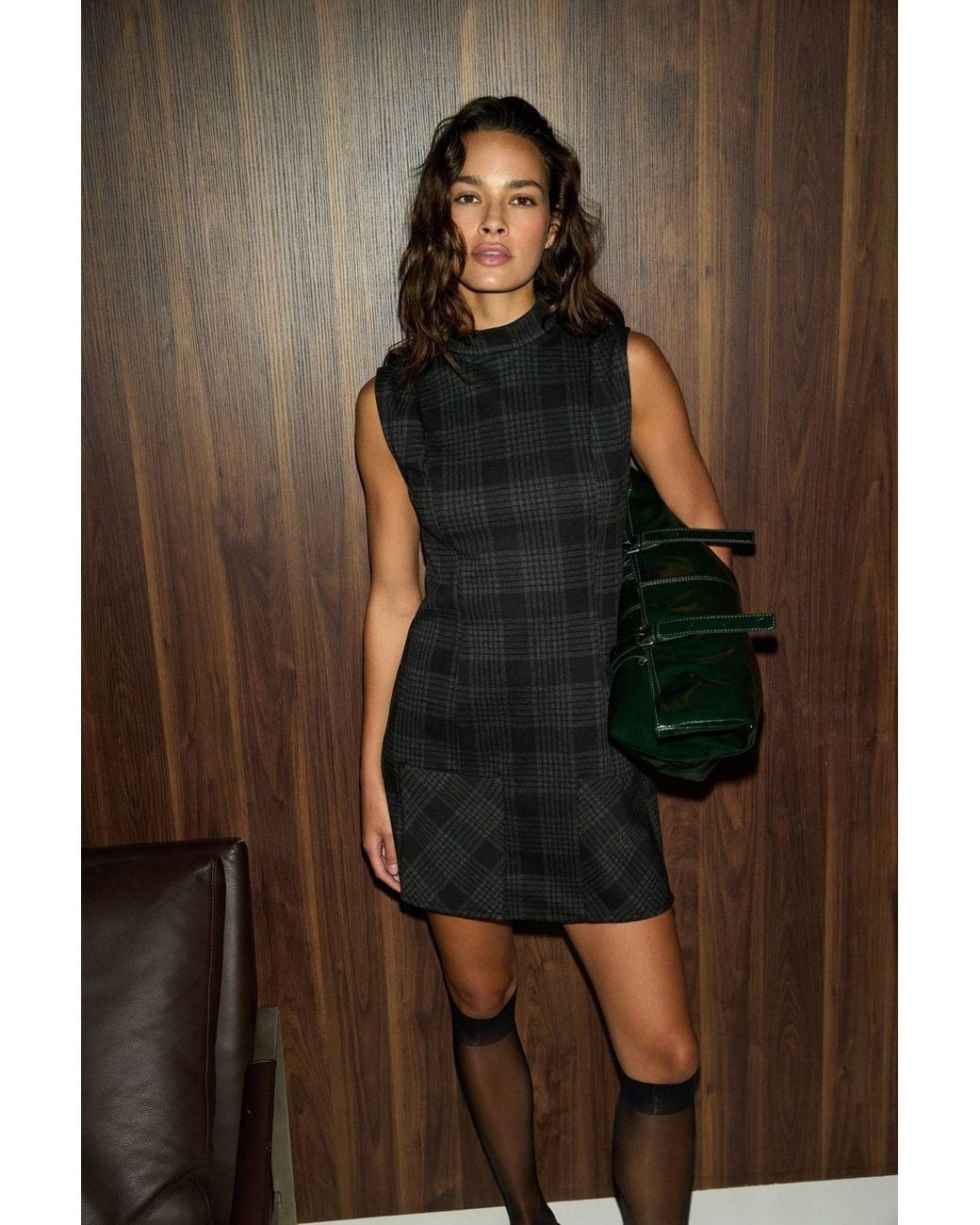 Grimelange Brown Pull-On Mini Skirt