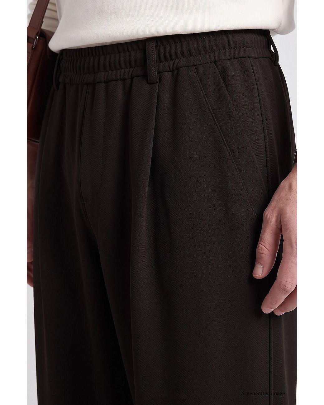 TOMMY LIFE Black Straight Leg Pants for men
