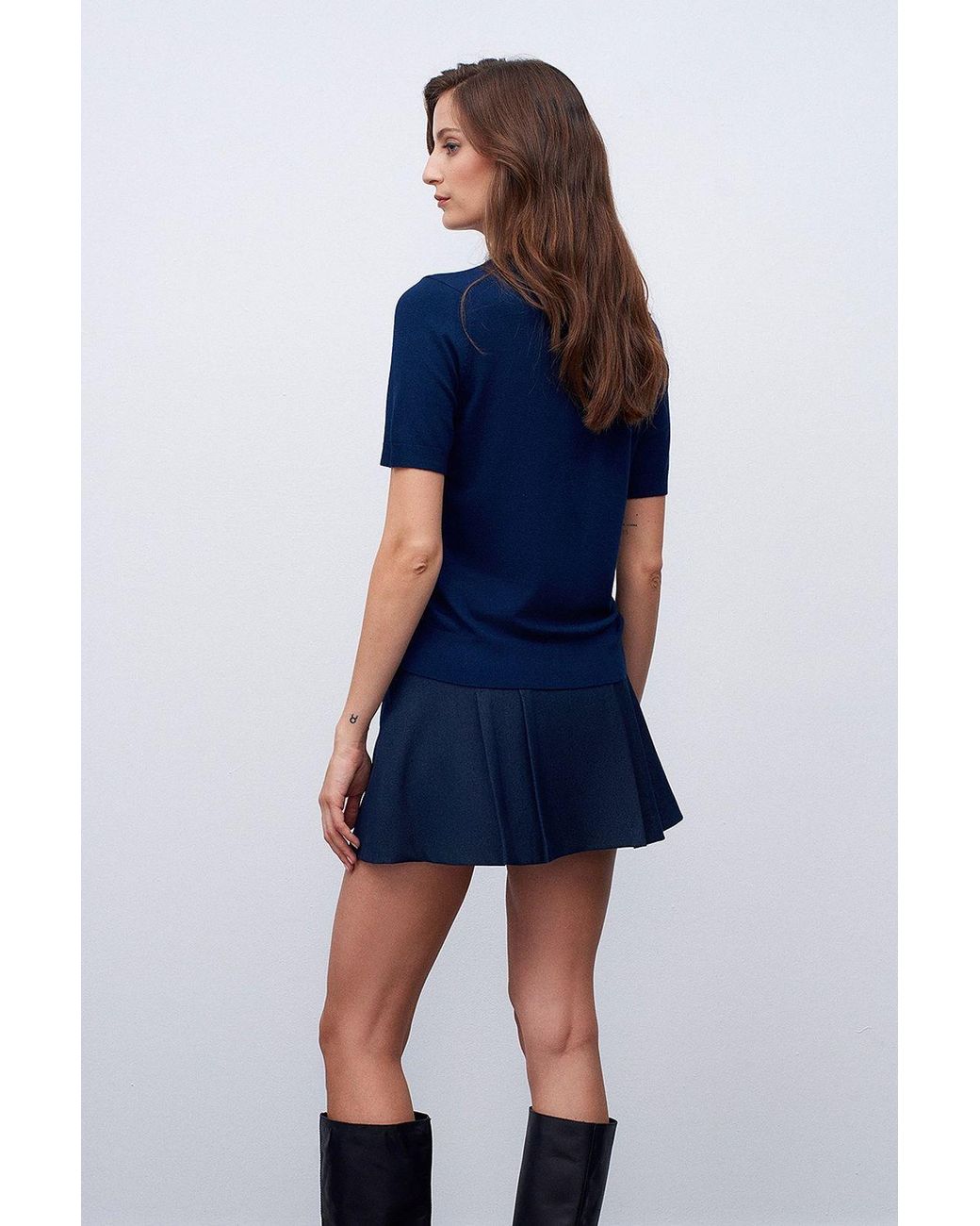 Dilvin Blue Knit Sweater