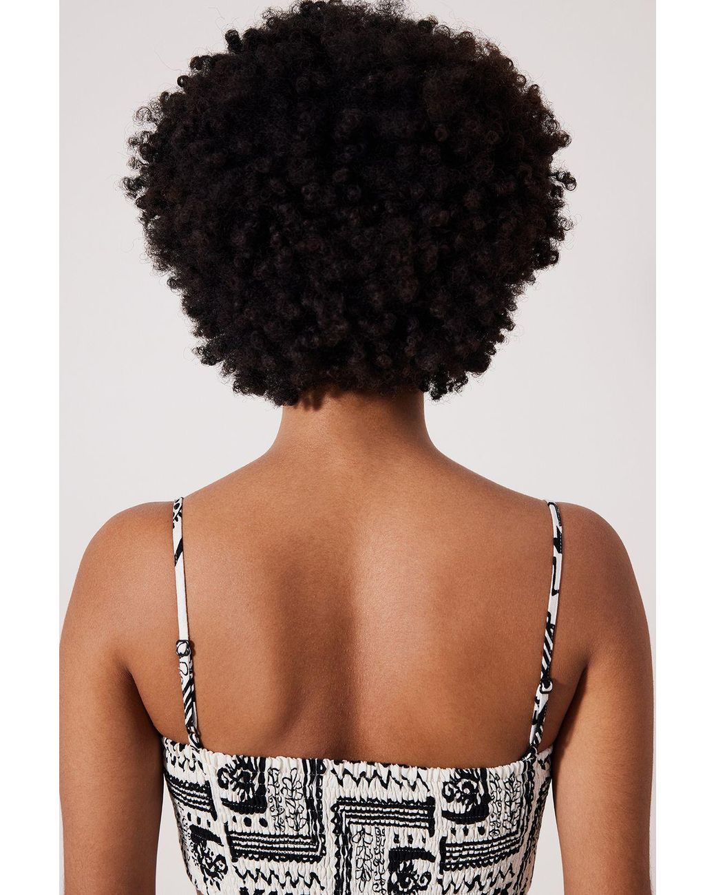 Penti Black Geometric V-Neck Bikini Top