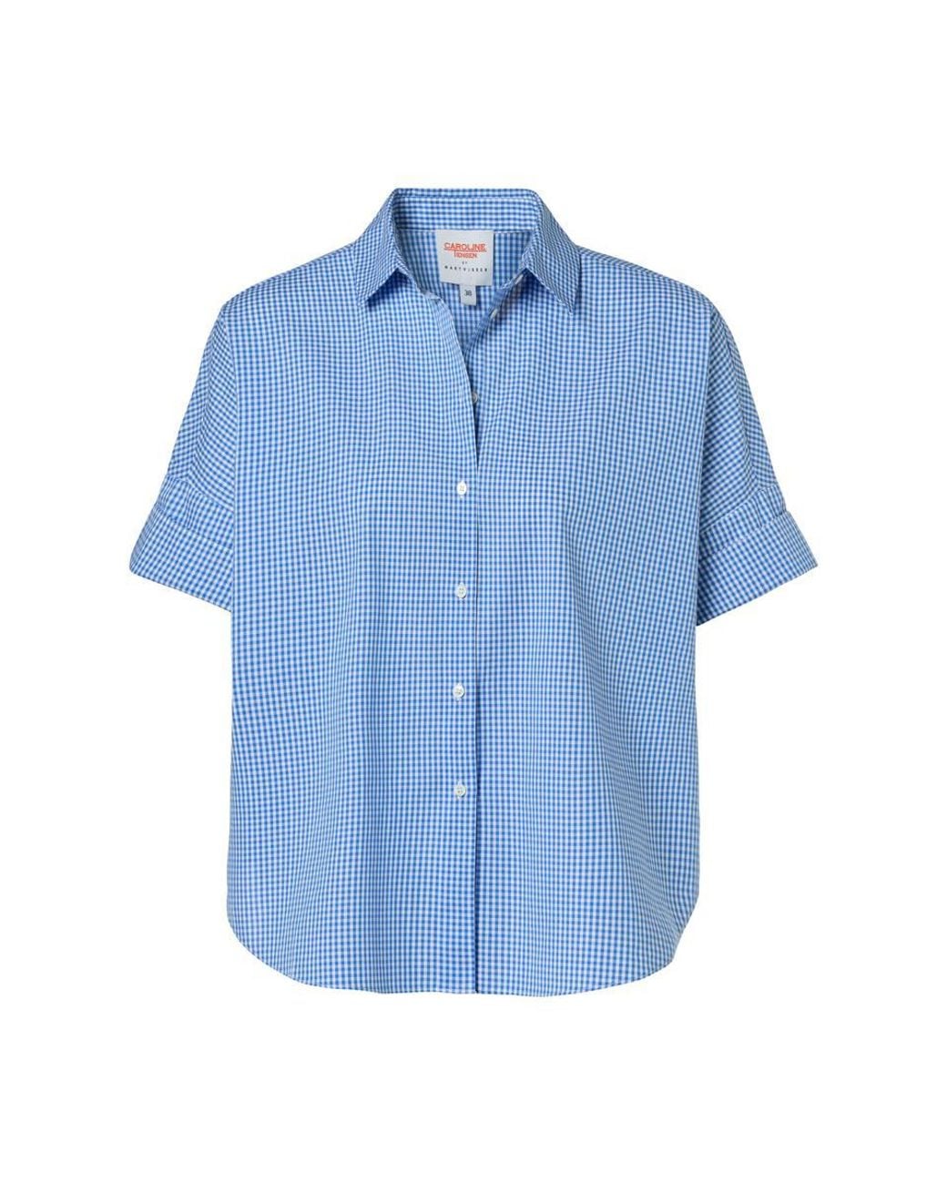 Mart Visser Caroline Tensen Leeds Oversized Check Blouse Wit in het Blue