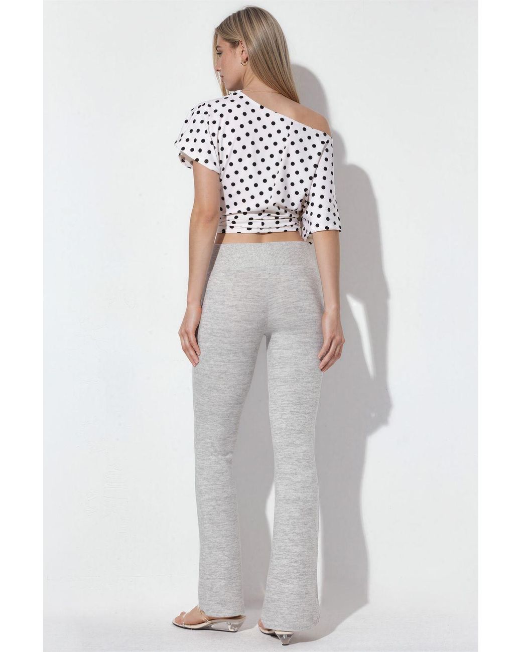 Busem Gray High-Waist Flare Leggings