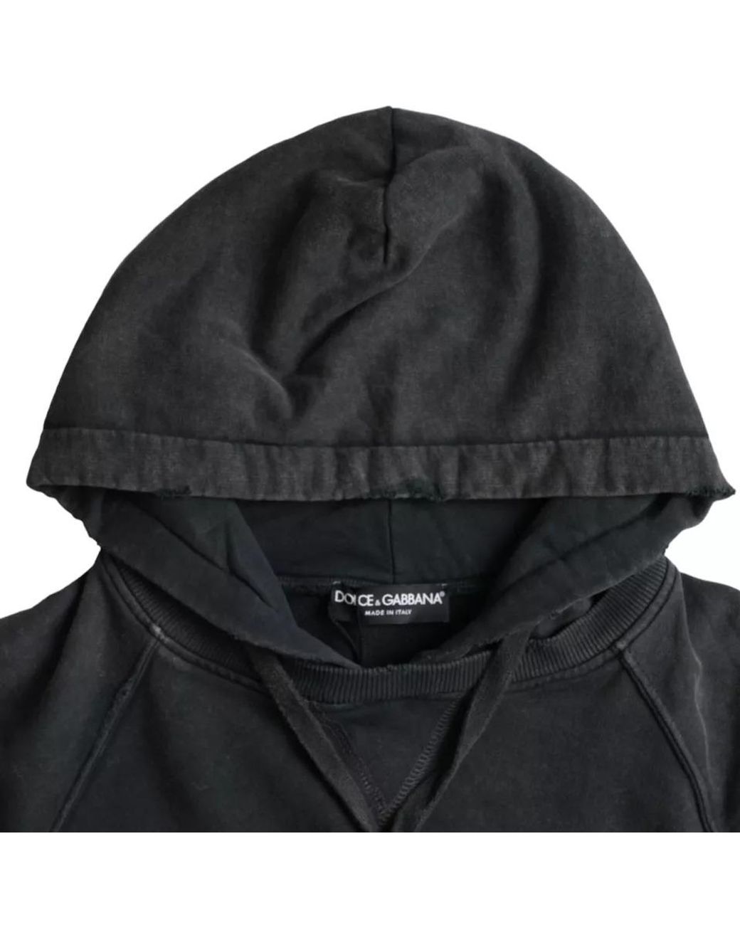 Dolce & Gabbana Dolce Gabbana Grote Hoodie Korte Mouwen in het Black voor heren