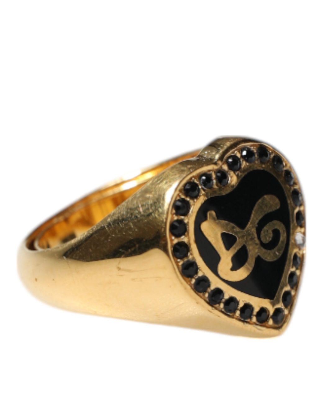 Dolce & Gabbana Hart Ring Dg Logo in het Black