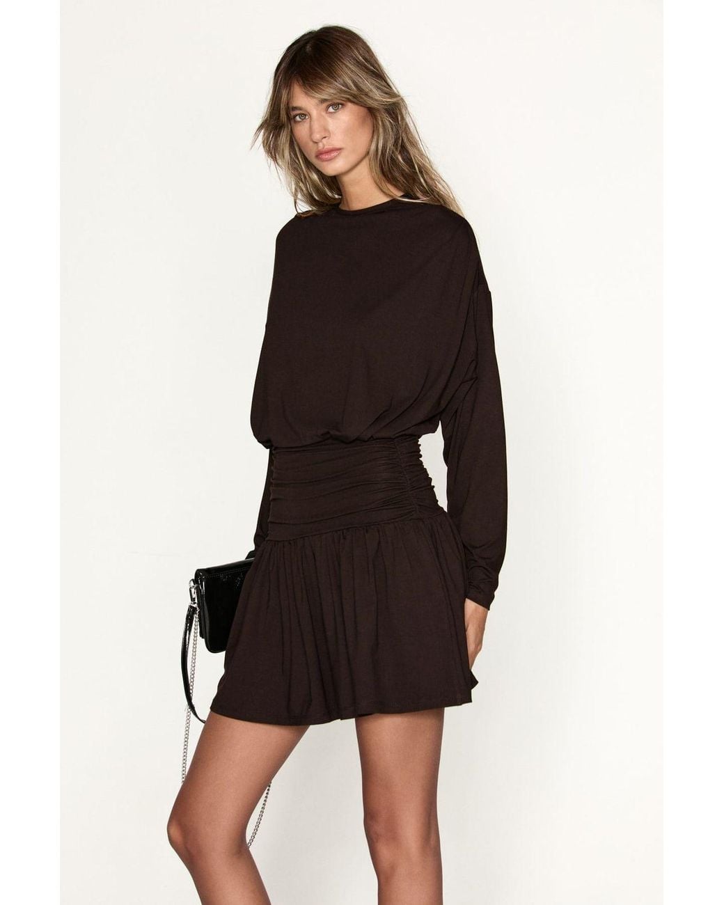 Grimelange Black Straight Mini Skirt
