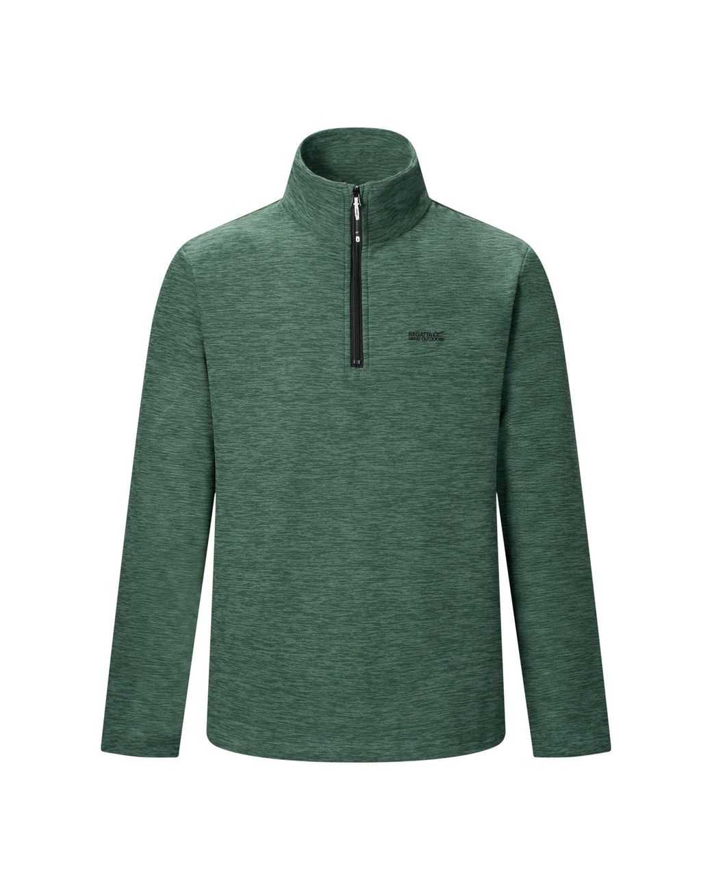Regatta Green Thompson Marl Half Zip Fleece Jacket (Dark) for men