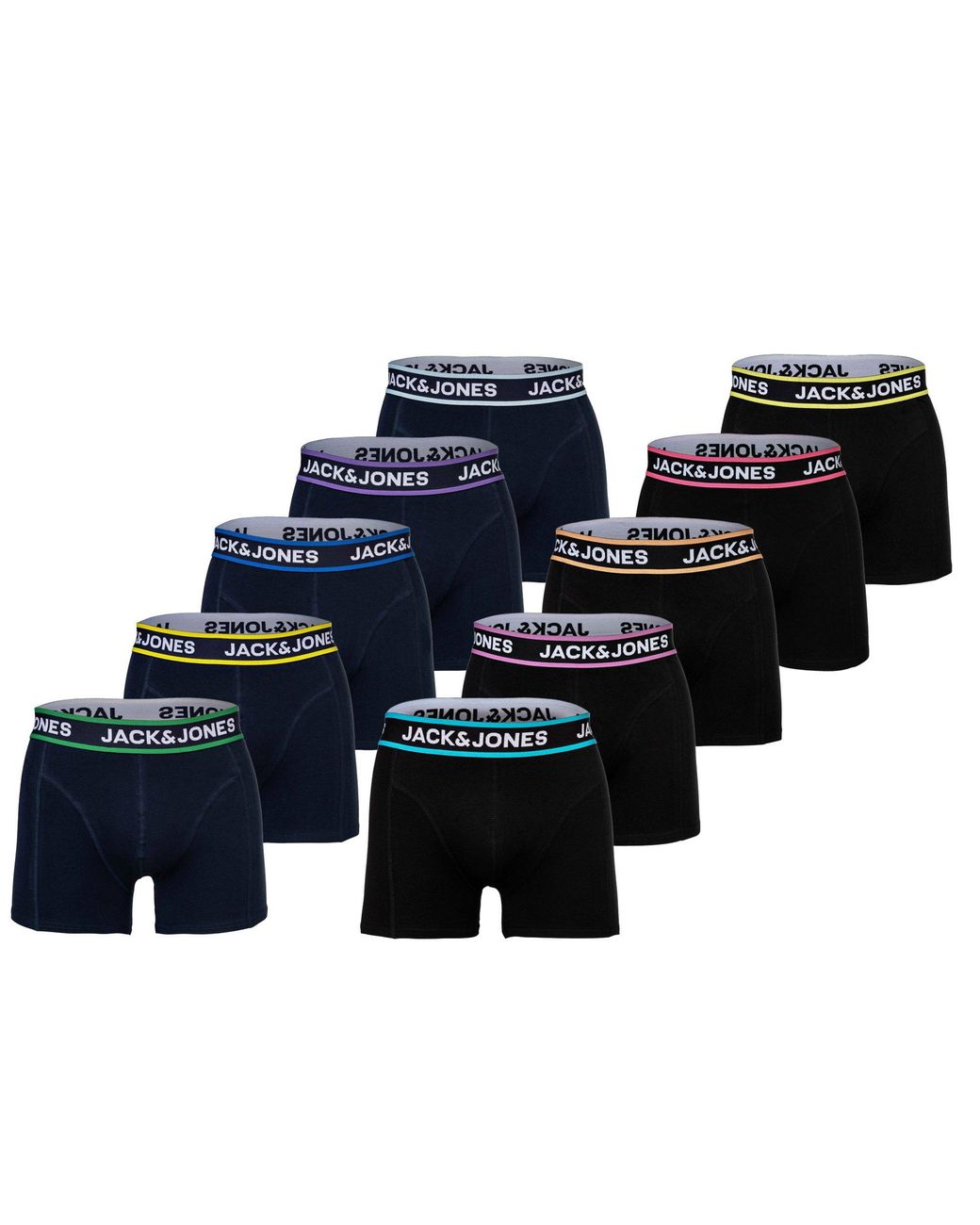 Jack & Jones Jaclimes Solid Trunks 10 Pack Boxershorts in het Blue voor heren
