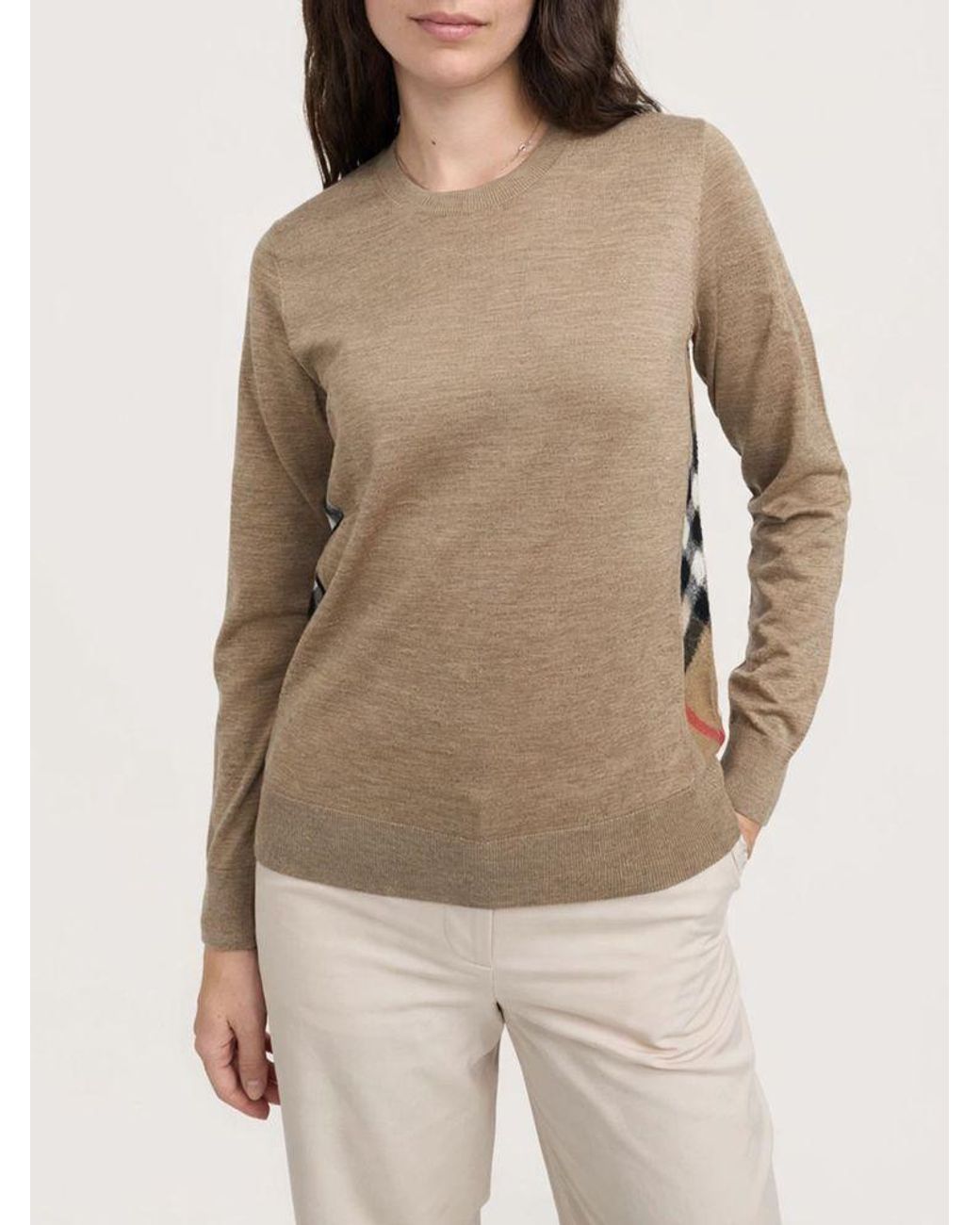 Burberry Sweatshirt Melange in het Natural