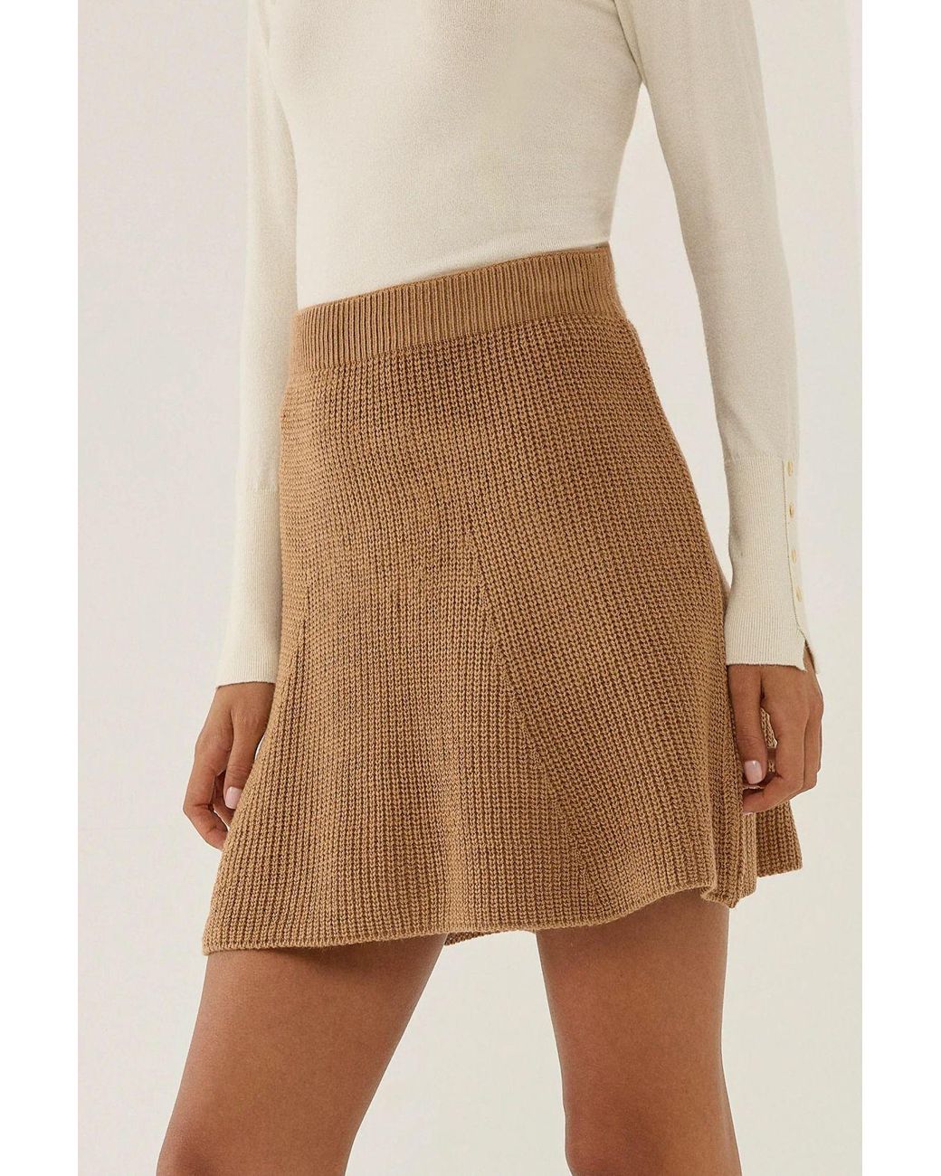 Hiccup Natural Knit Mini Skirt