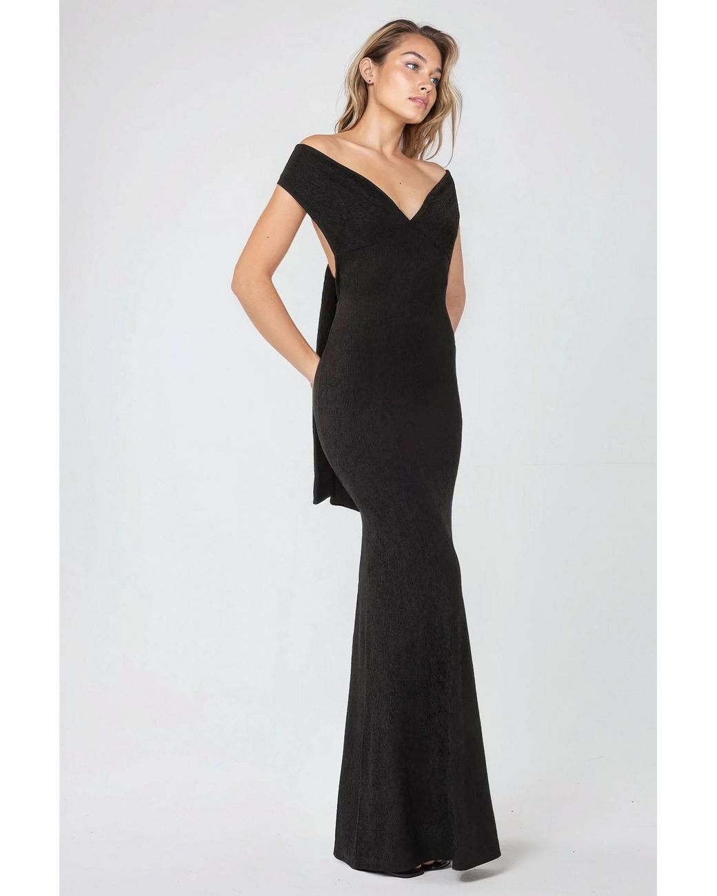 Hiccup Black Maxi Dress With Heart Collar