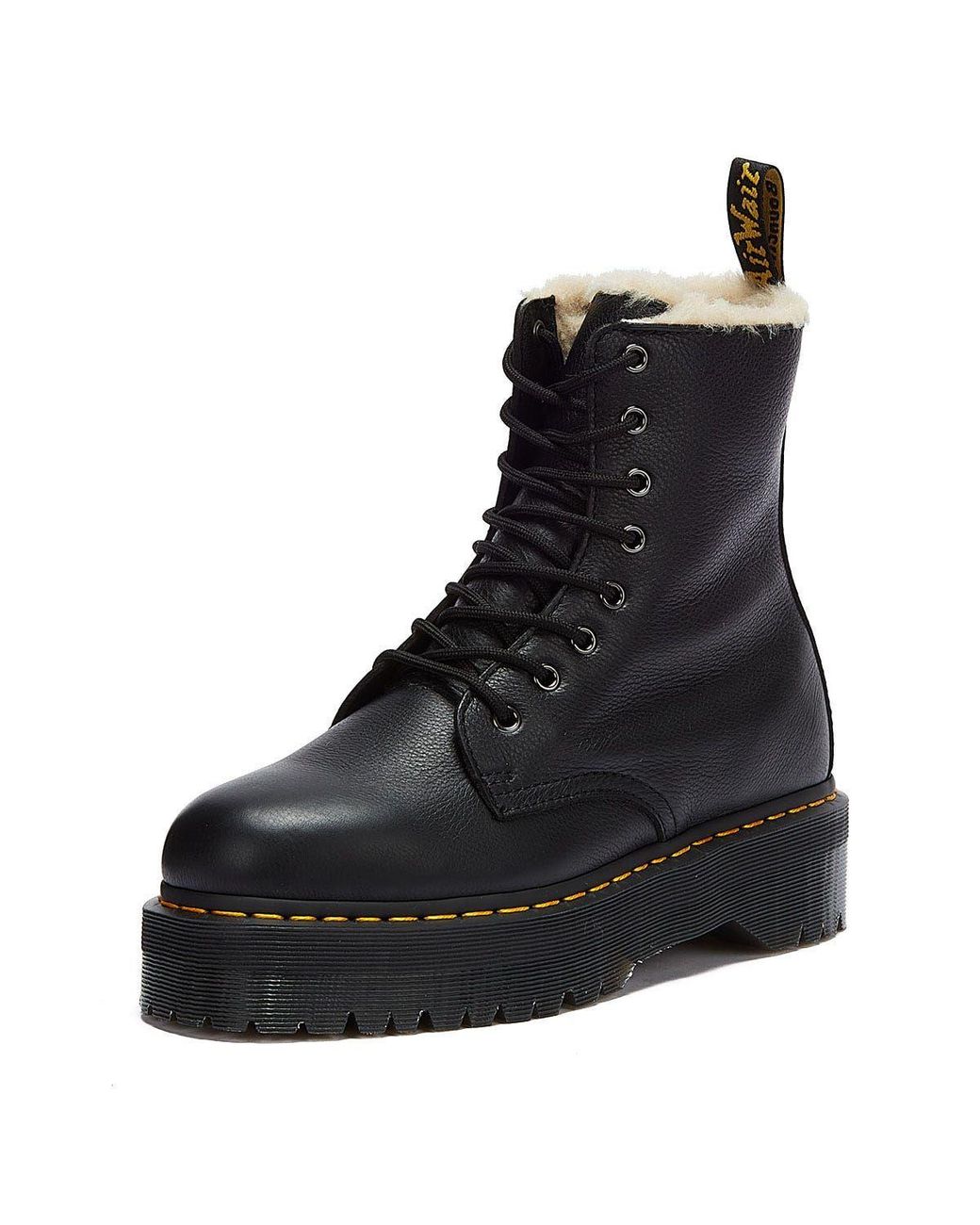Dr. Martens Shop Voor Jadon Pisa Gevoerde Zwarte Laarzen in het Black
