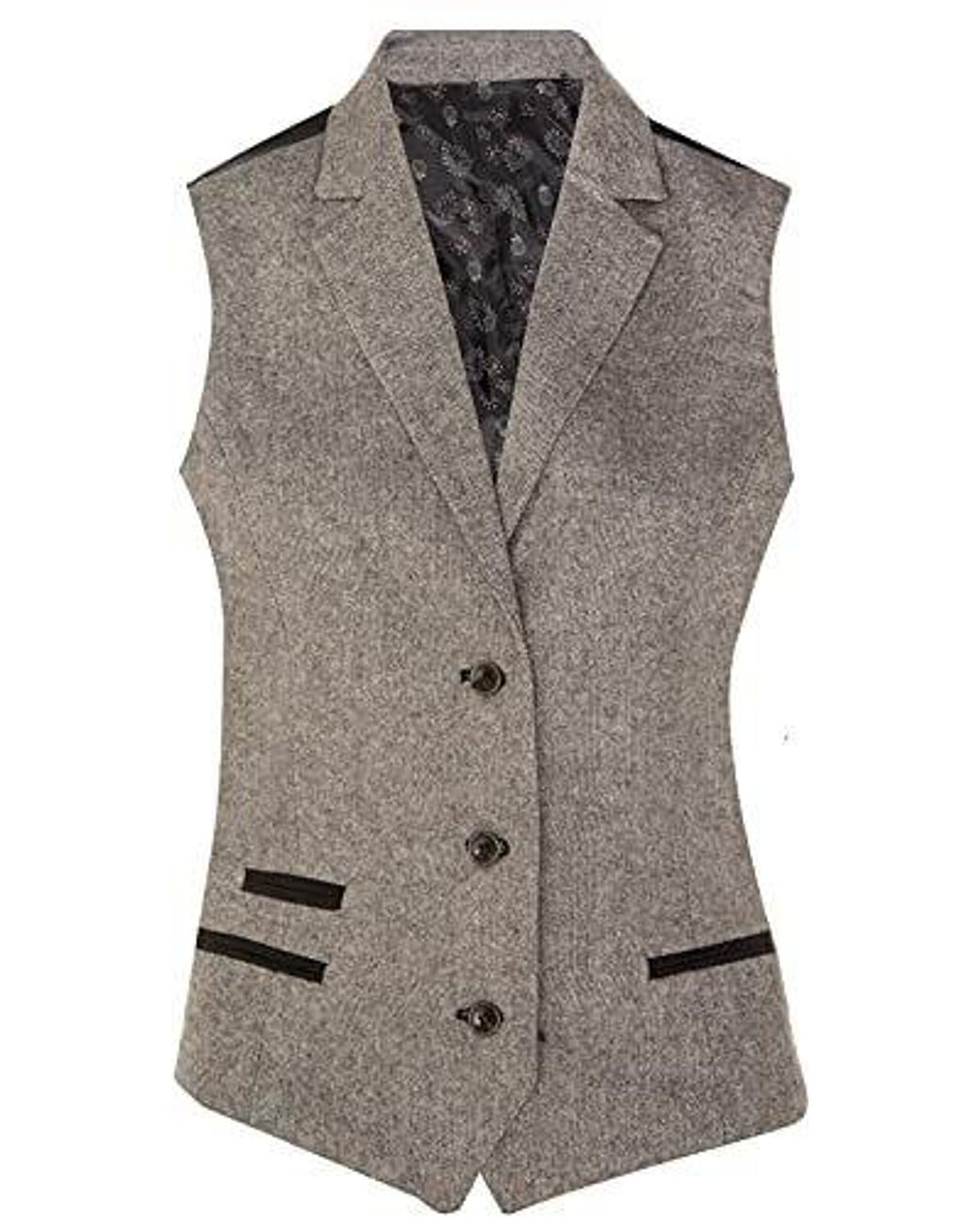 TruClothing Brown Tweed 1920S Herringbone Waistcoat