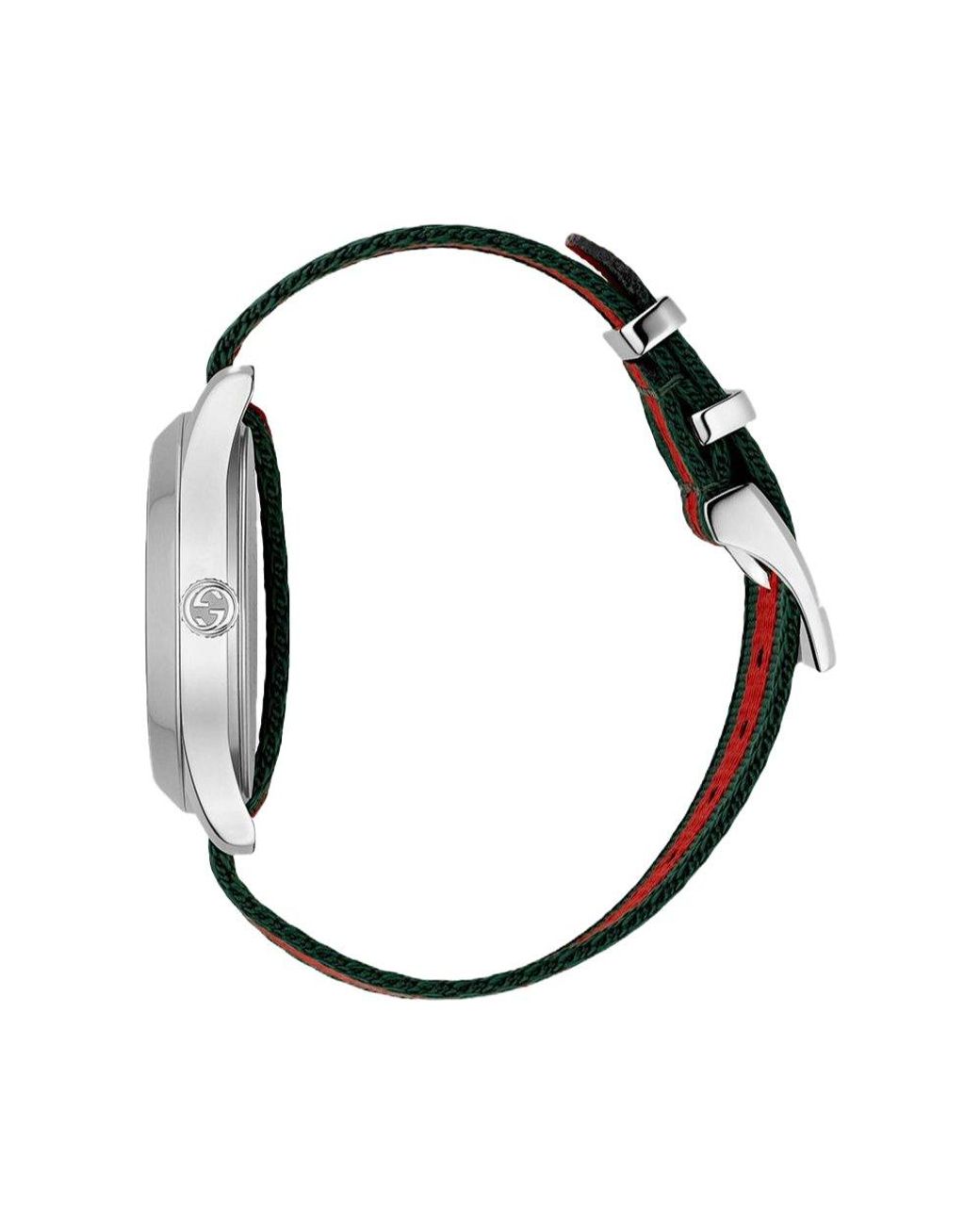 Gucci G-Timeless Bee Herenhorloge Met Stoffen Band in het Green voor heren