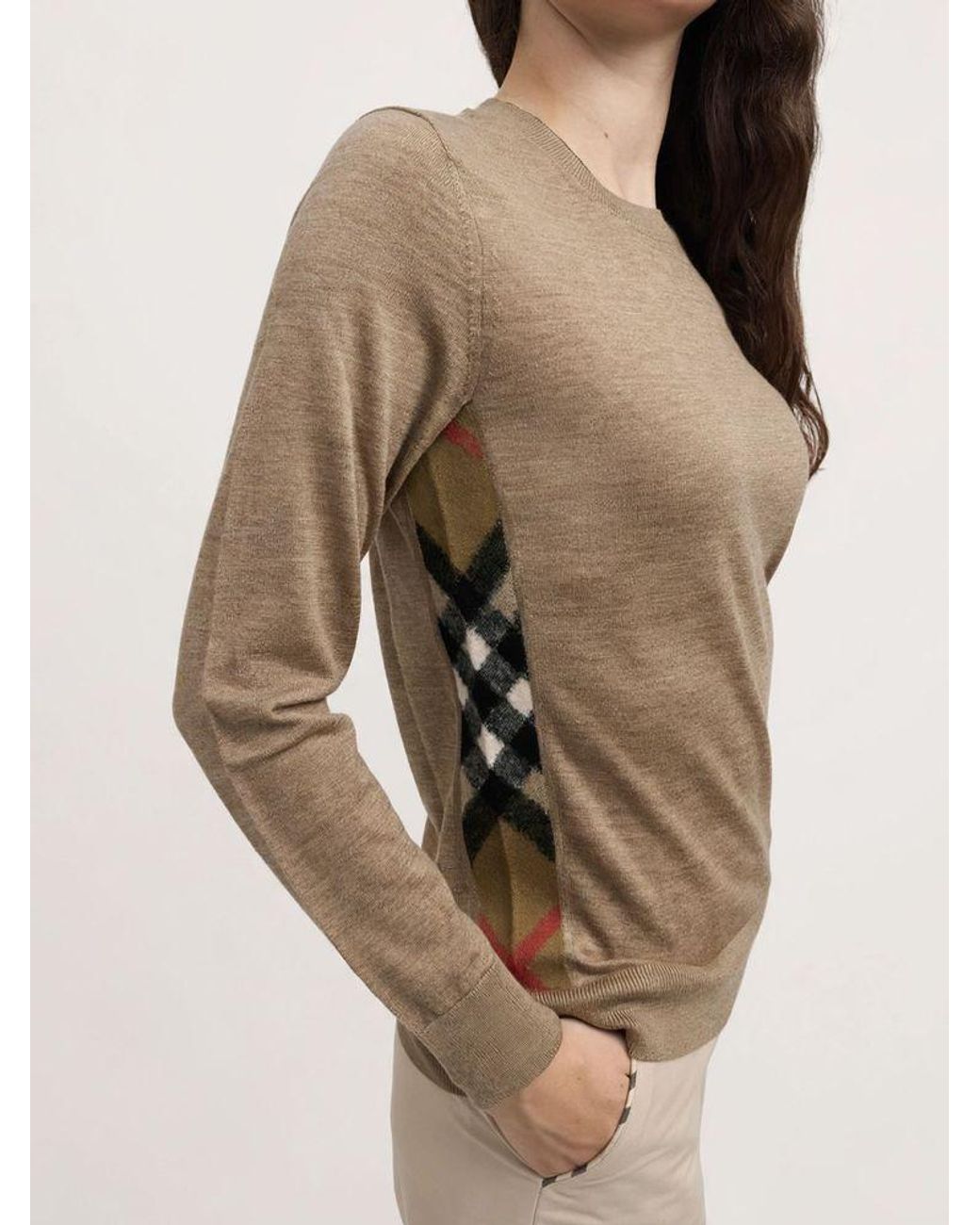 Burberry Sweatshirt Melange in het Natural