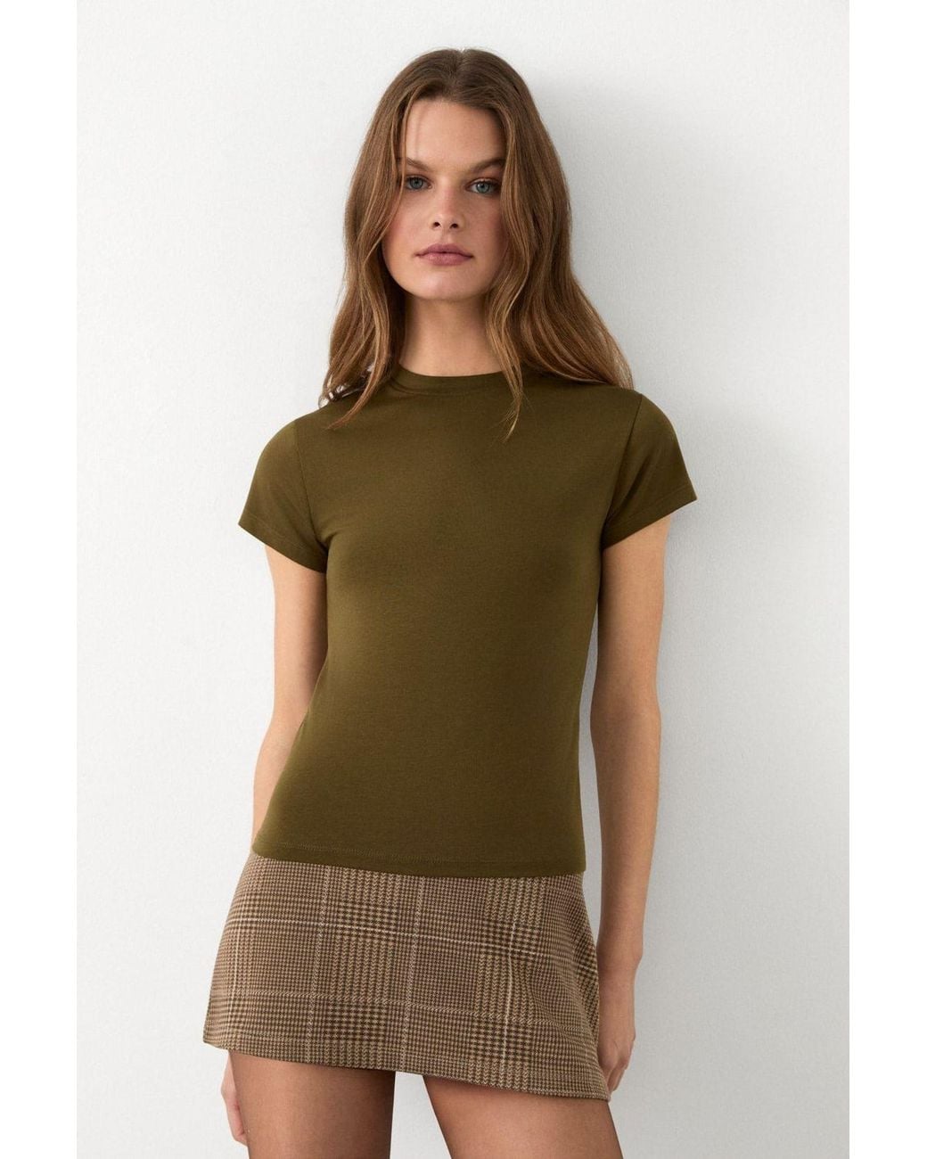 Grimelange Green Short-Sleeved Crew Neck T-Shirt