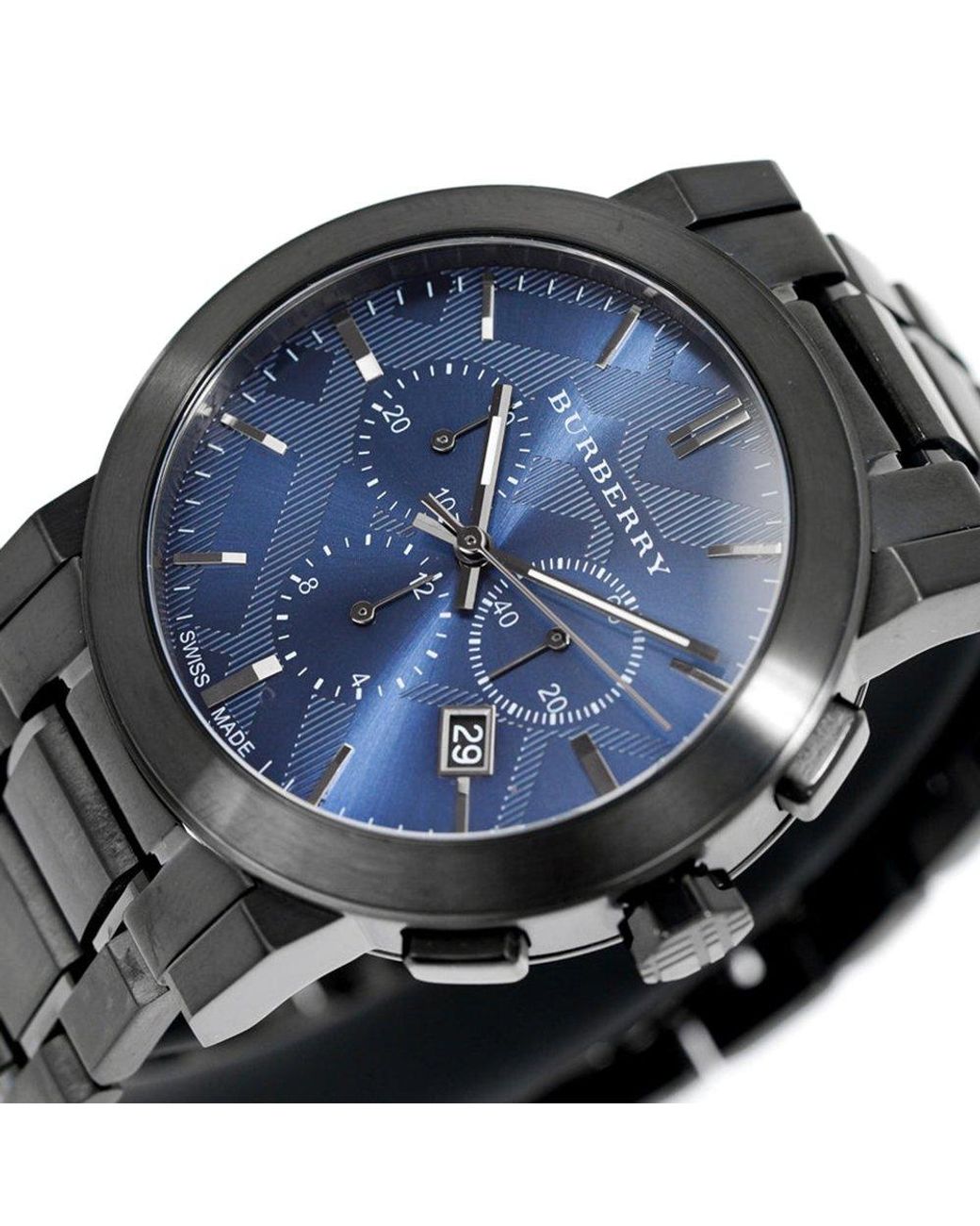 Burberry Bu9365 Chronograaf The City Gun Metal Herenhorloge in het Black voor heren