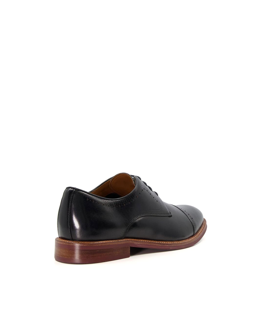 Dune Dune Savion Leren Zwarte Oxford Schoenen Voor in het Black voor heren
