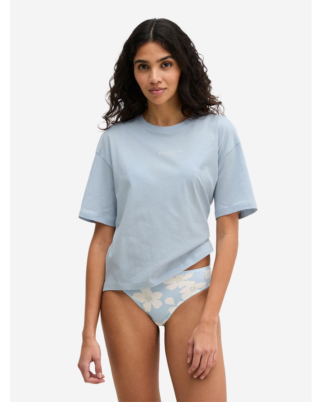 Marc O' Polo Marc O'Polo Vrouwen T-Shirt Mix N Match in het Blue