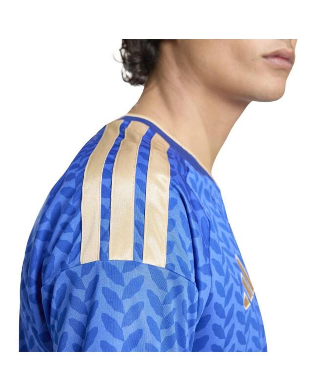 Adidas Figc H Jsy Wedstrijdshirt Korte Mouw Replica Voetbal in het Blue voor heren