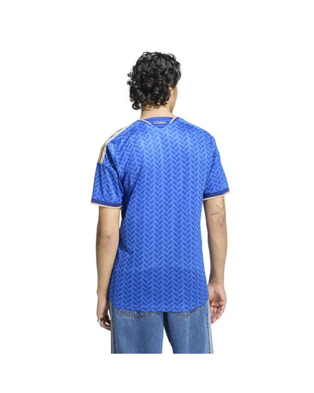 Adidas Figc H Jsy Wedstrijdshirt Korte Mouw Replica Voetbal in het Blue voor heren