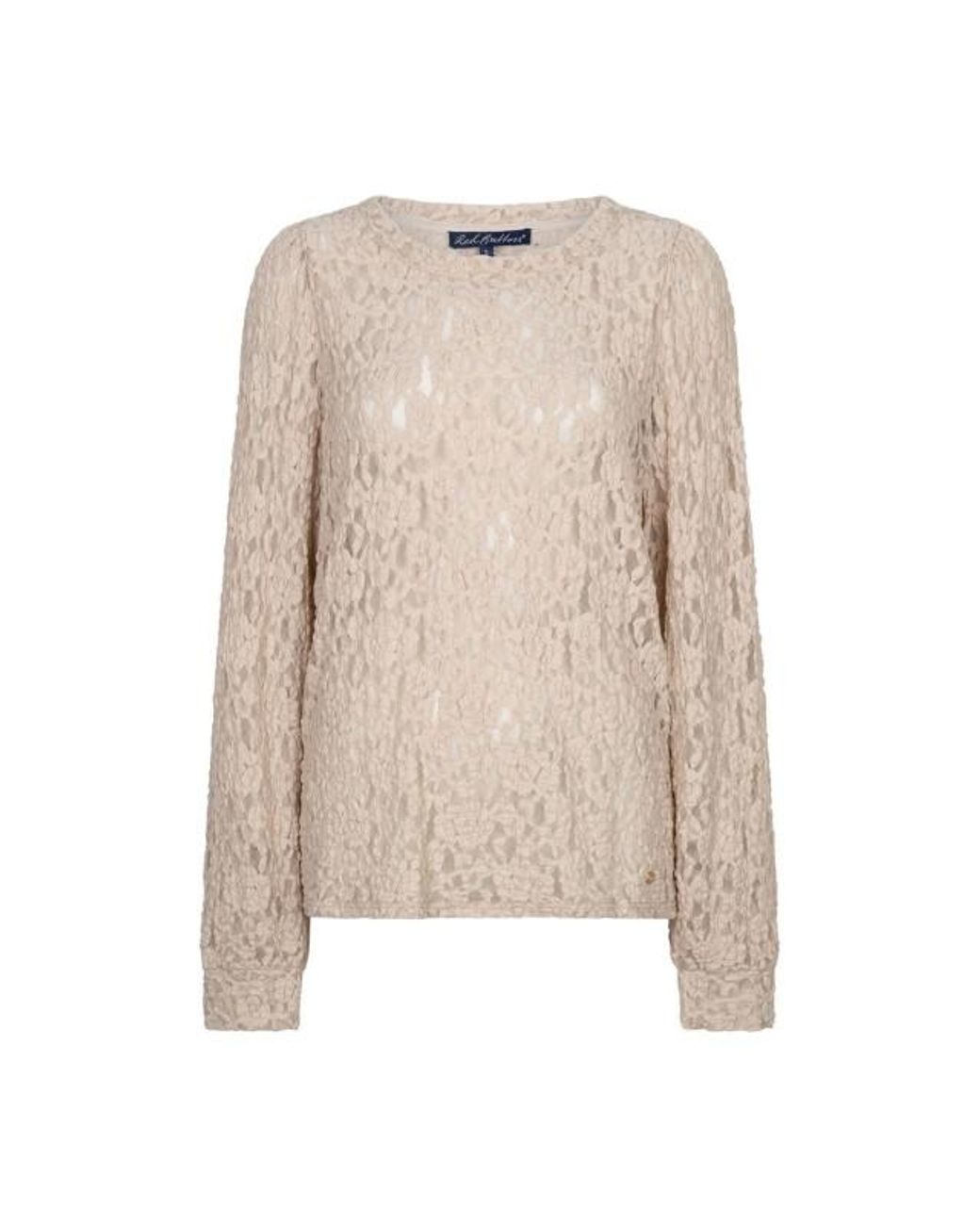 Red Button Rb Top Lace Stone in het Natural