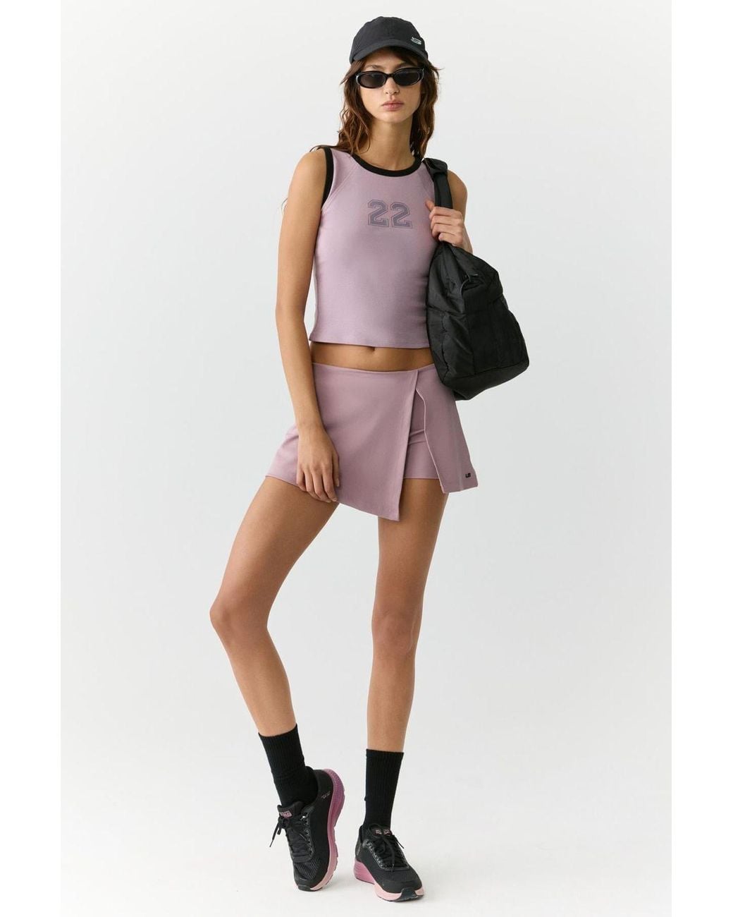 Grimelange Purple Regular Fit Pull-On Skorts