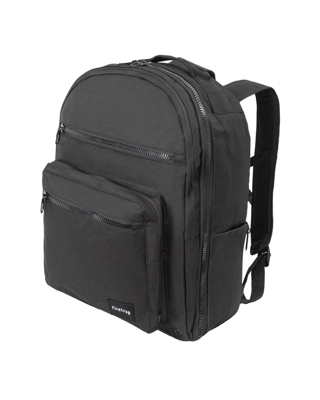 Firetrap Black "City" Rucksack, Logo, Polyester