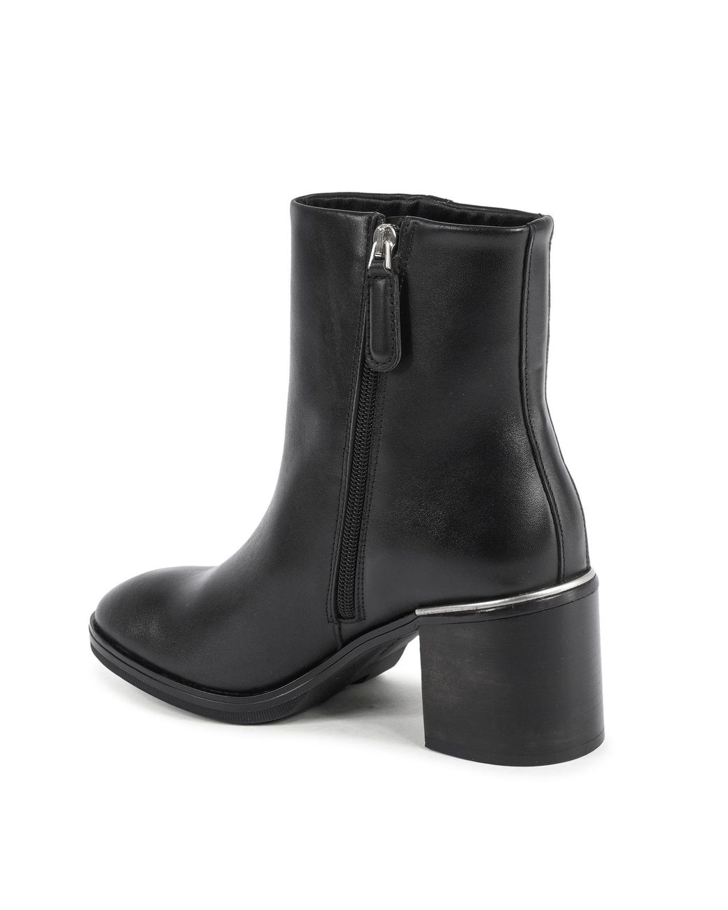 Tommy Hilfiger Leren Enkellaarsjes in het Black