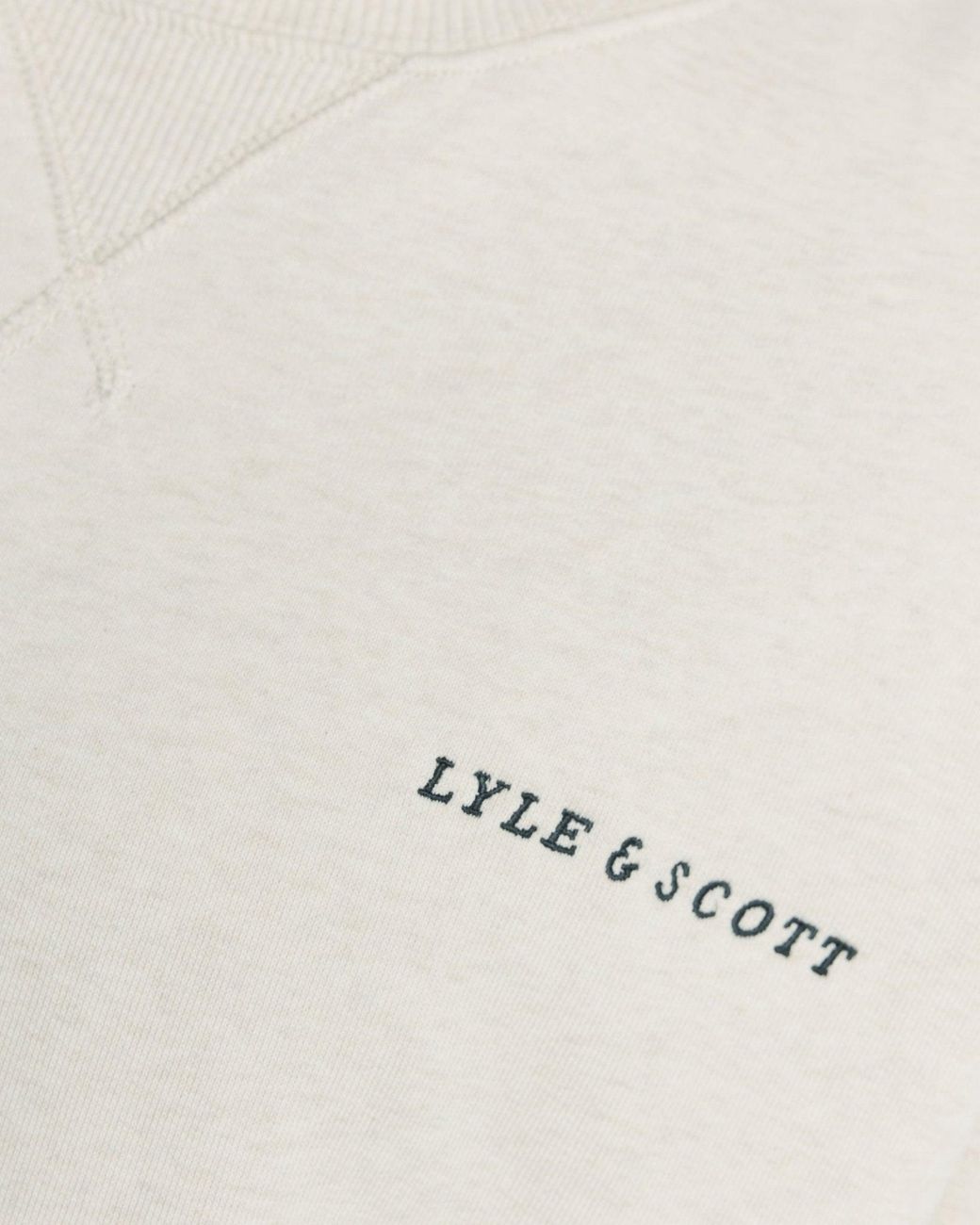 Lyle & Scott Zware Script Sweatshirt in het White voor heren