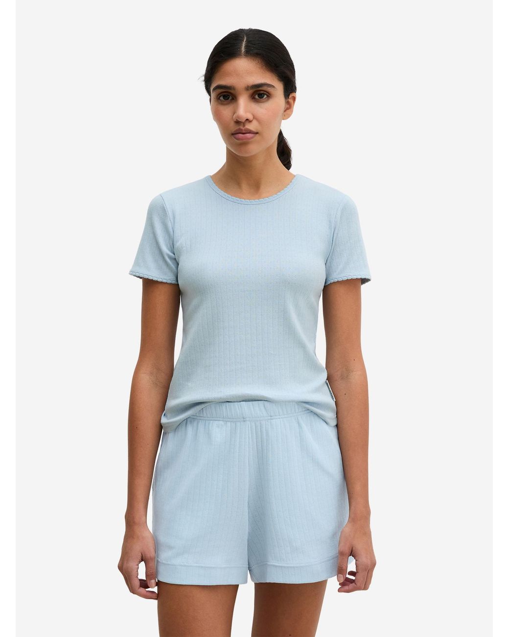 Marc O' Polo Marc O'Polo Vrouwen Pyjama Top Mix N Match in het Blue
