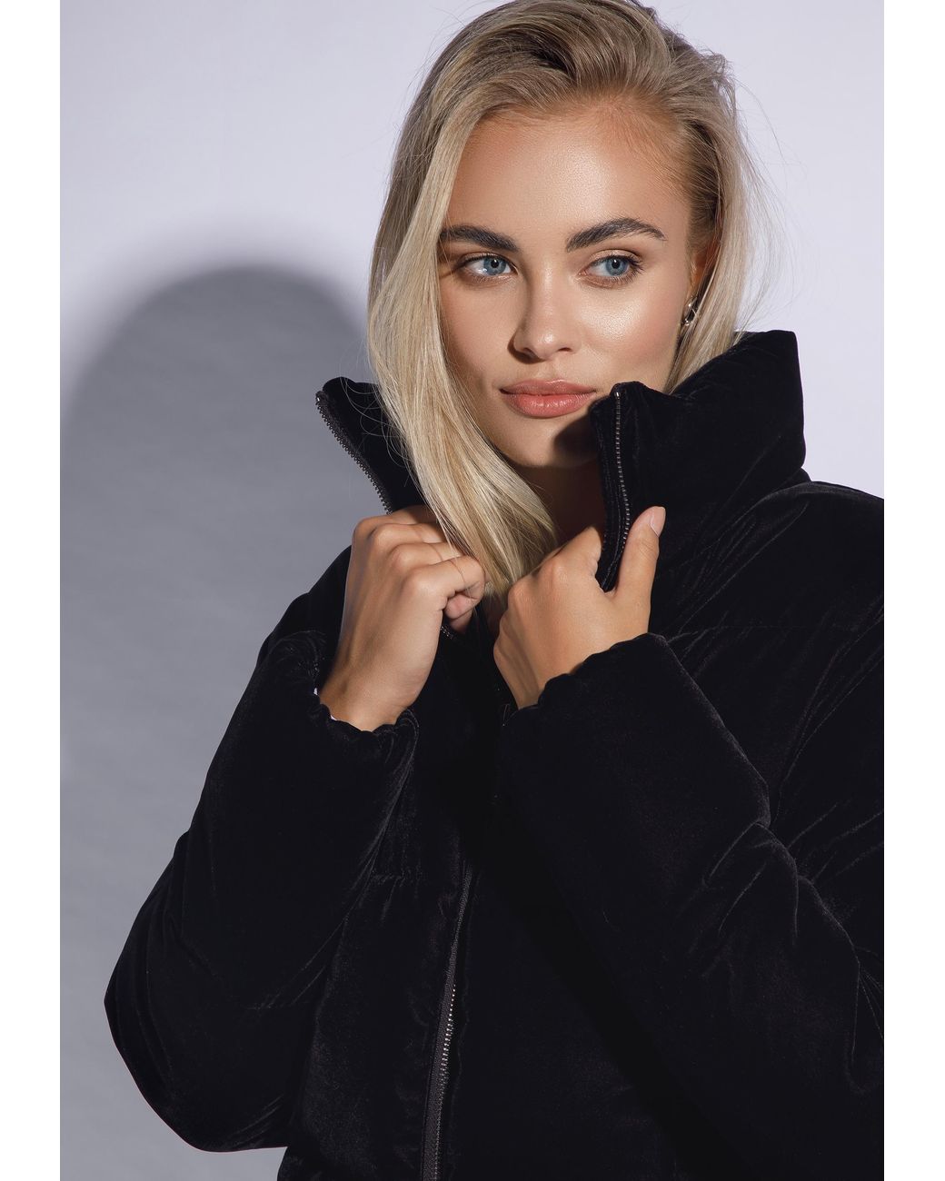 Wittchen Gewatteerde Veloursjas Donker Marineblauw Polyester in het Blue