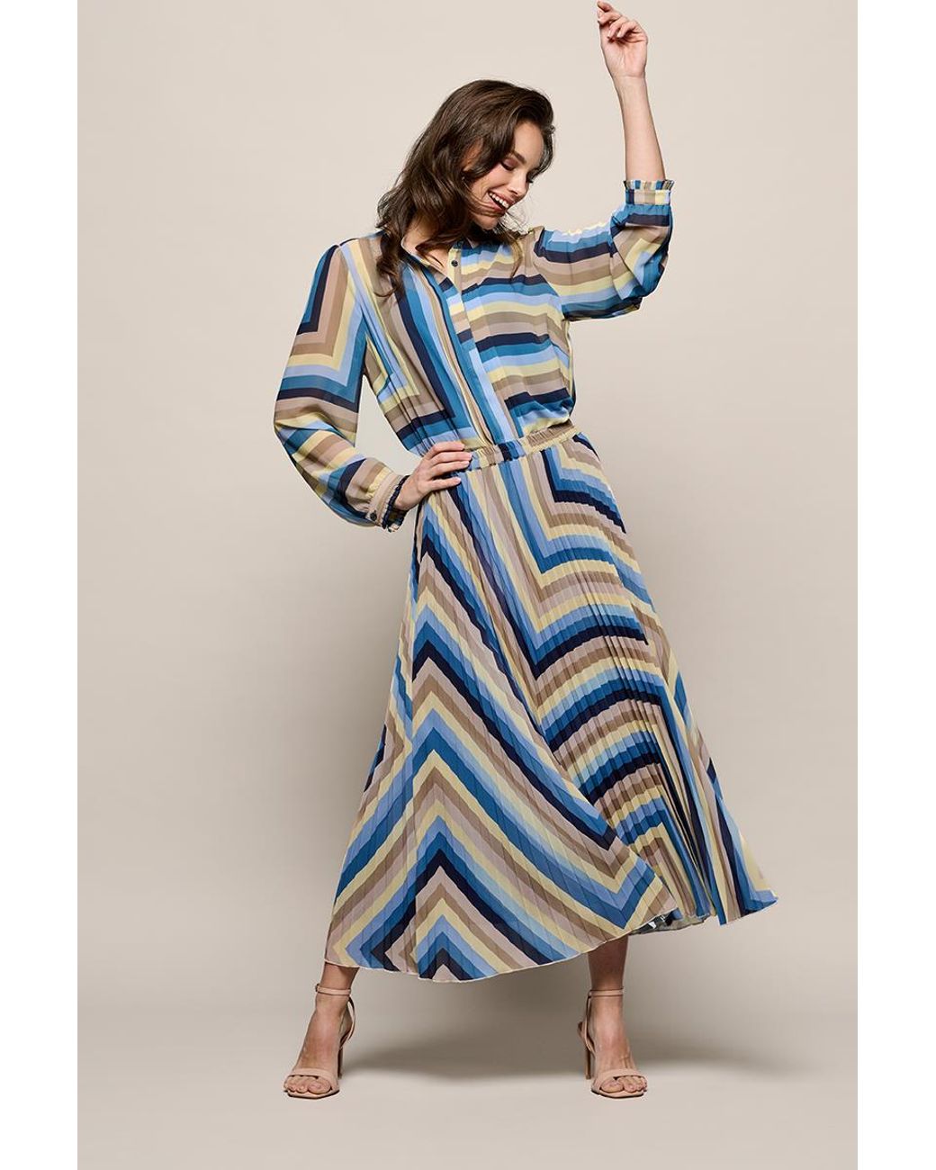 Mart Visser Lara Plisse Rok Blauw Multi in het Blue