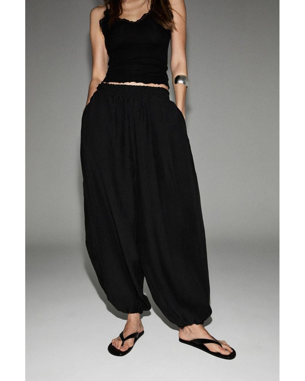 Grimelange Gray Straight Leg Tailored Pants