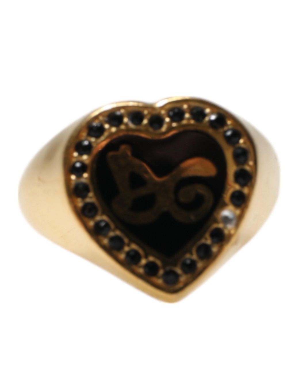 Dolce & Gabbana Hart Ring Dg Logo in het Black