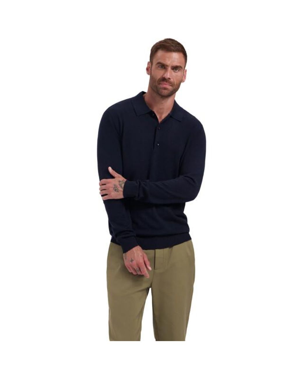Dstrezzed Ds Destin Button Polo in het Blue voor heren