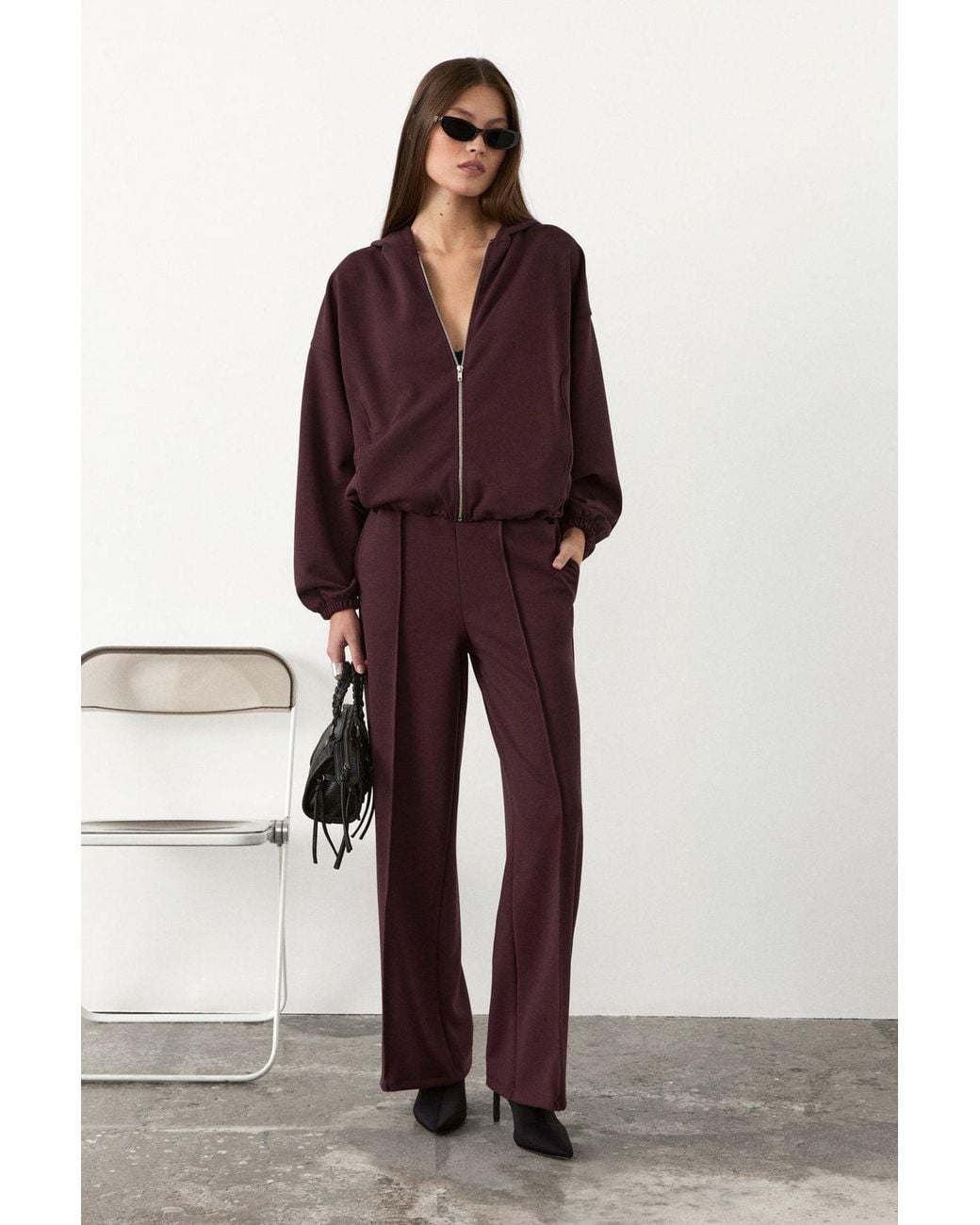 Grimelange Red Relaxed Fit Pull-On Sweatpants