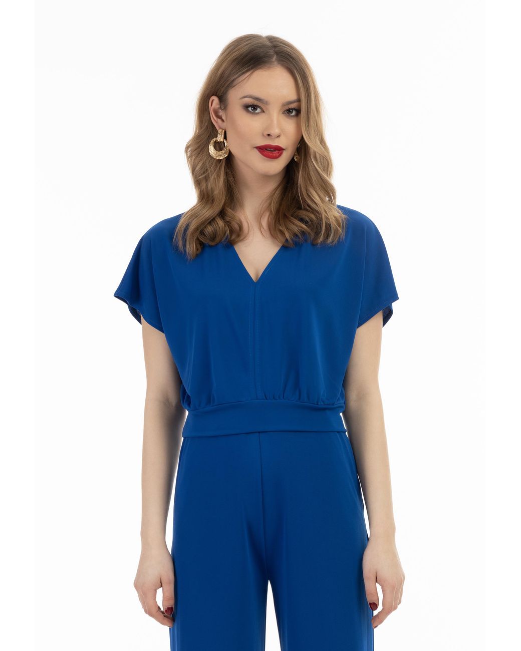 faina Blouse Shirt in het Blue