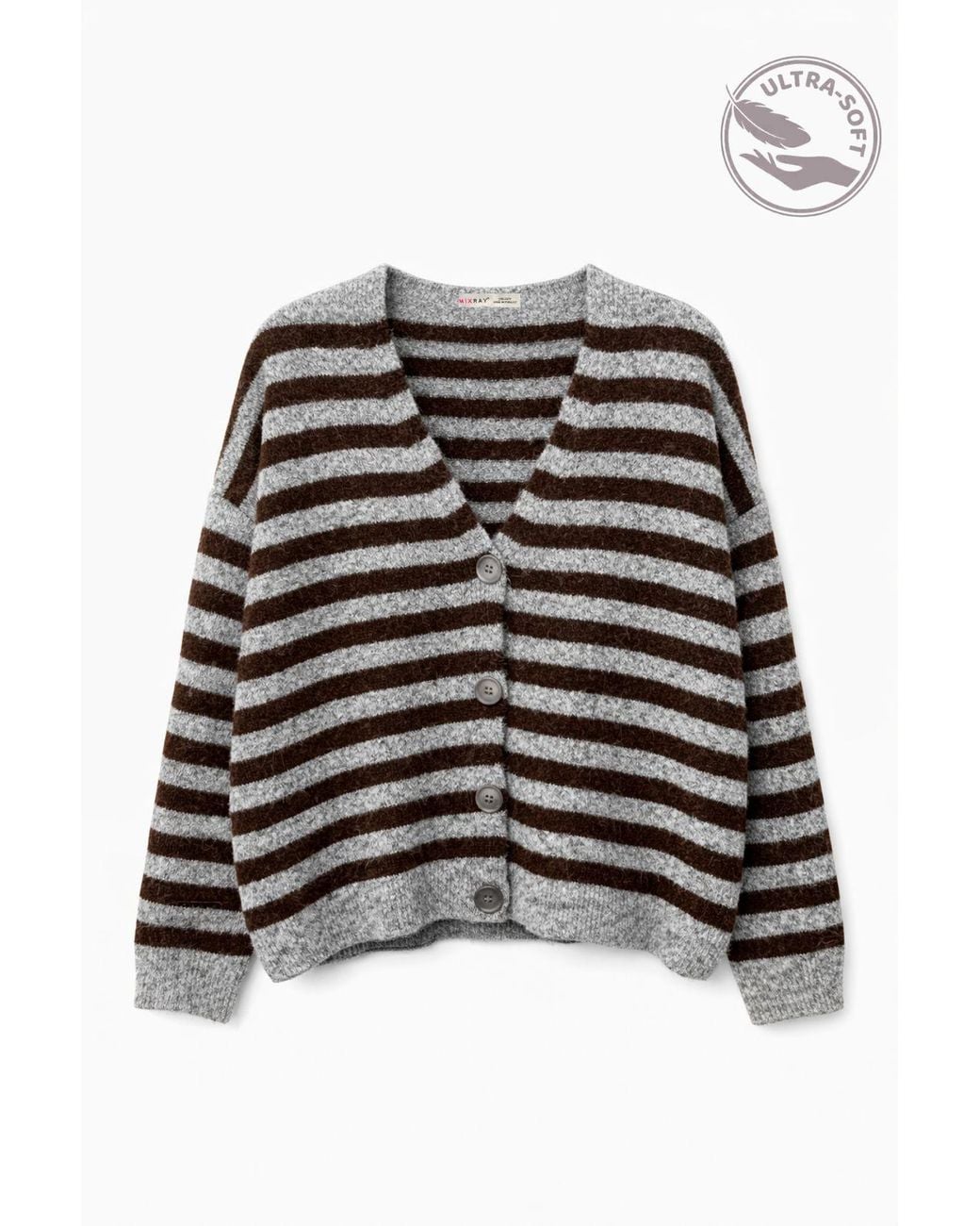 MixRay Black Cotton Blend Cardigan