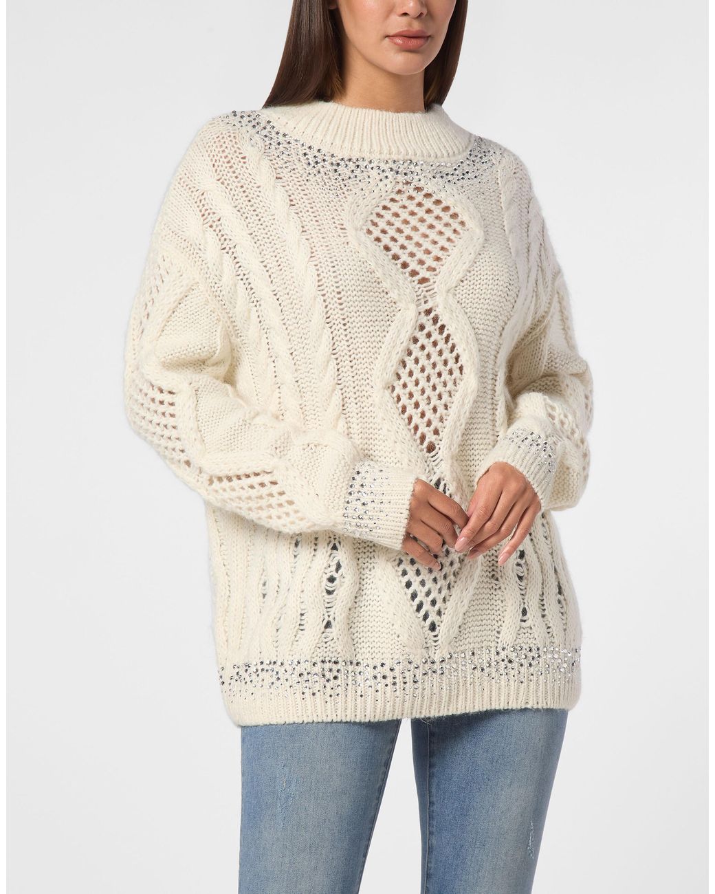 Philipp Plein Pullover Ronde Hals in het Natural