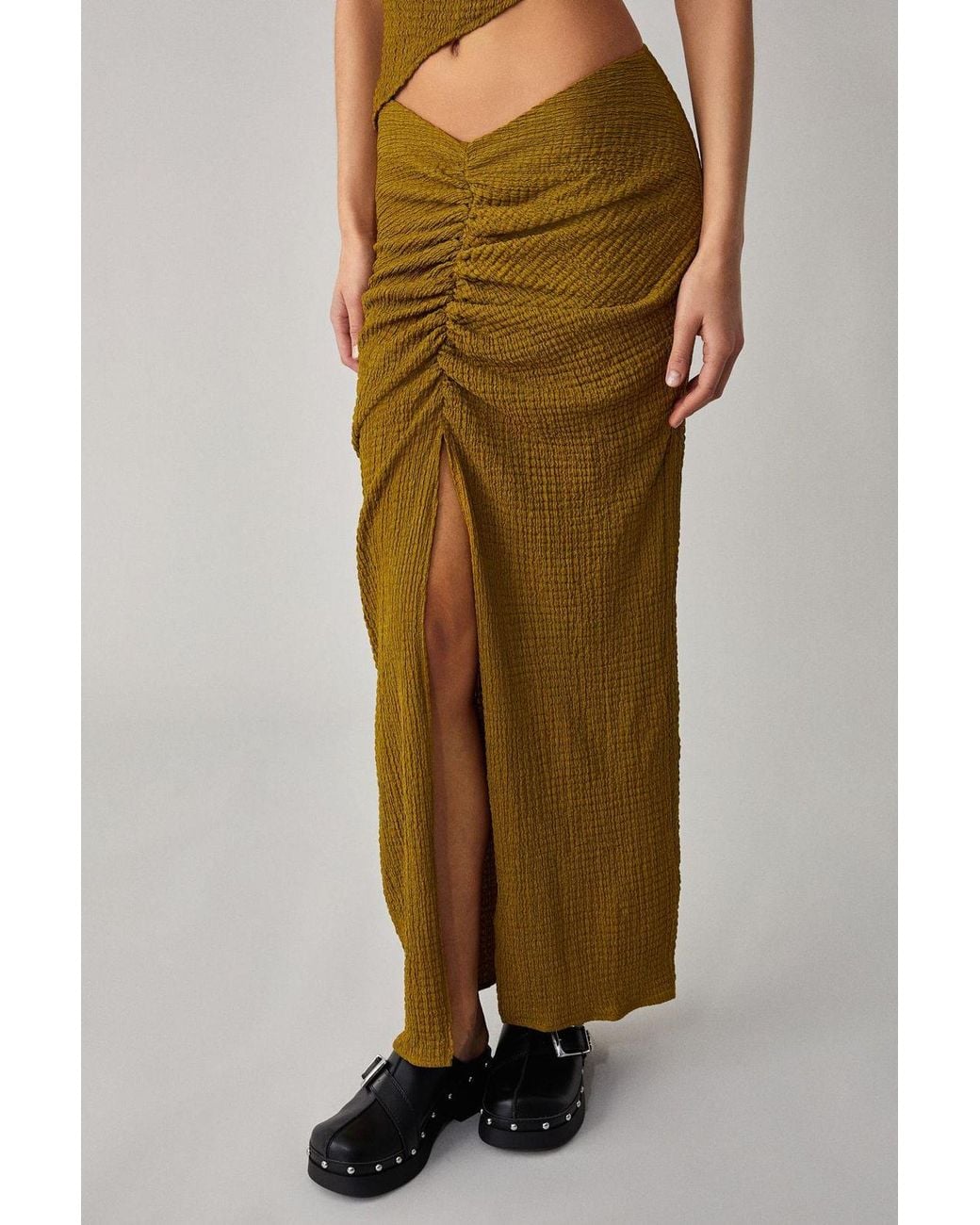 Grimelange Green Regular Fit Pull-On Skirt