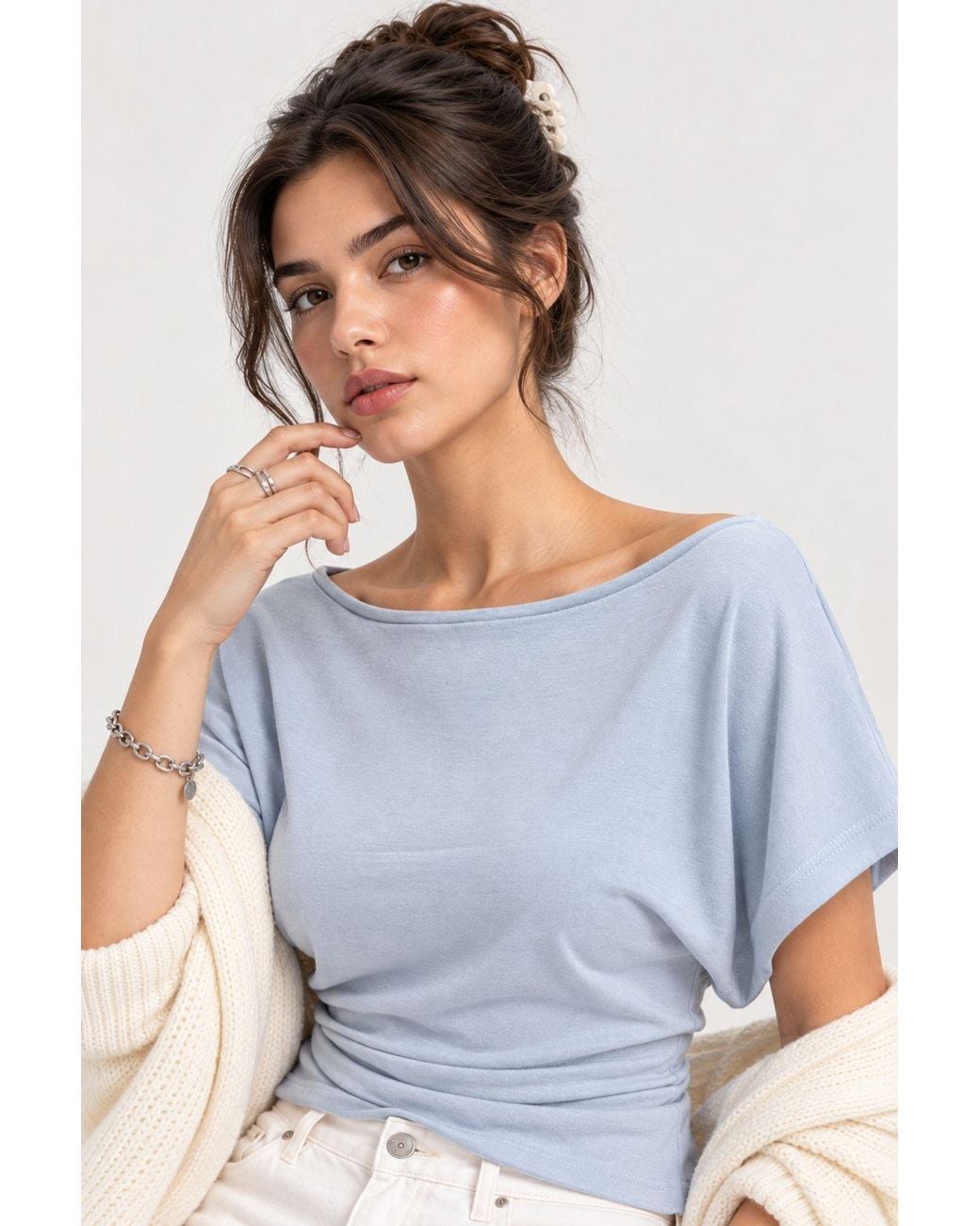 MixRay Katoenen Blouse in het Blue