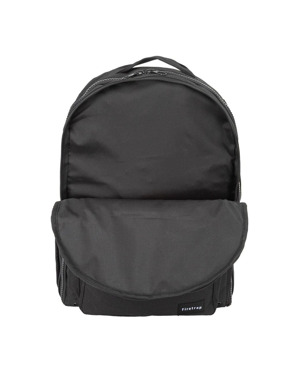 Firetrap Black "City" Rucksack, Logo, Polyester