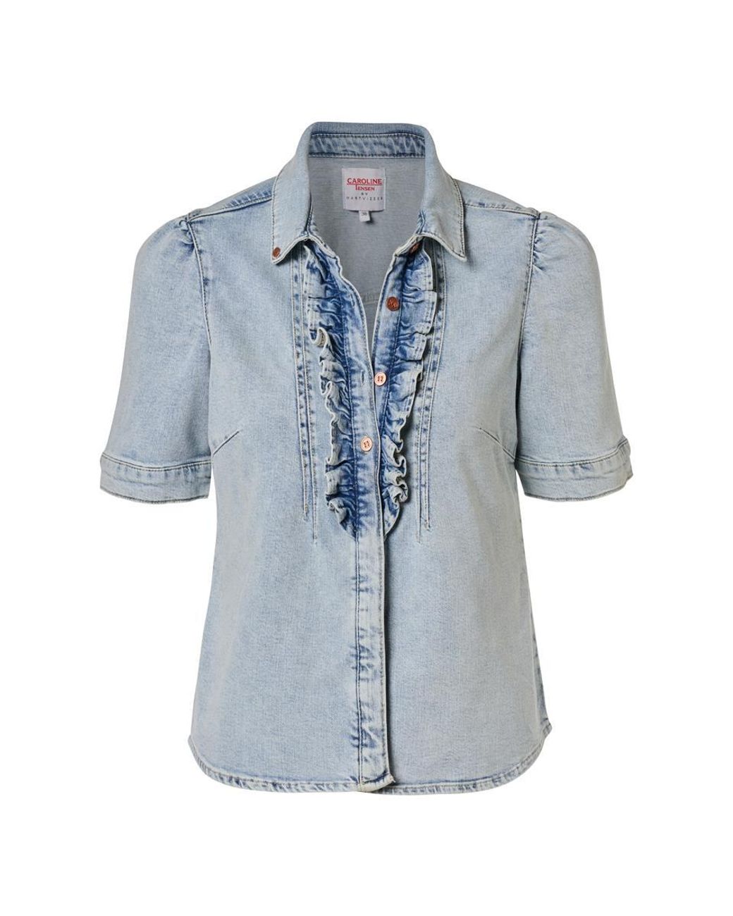 Mart Visser Caroline Tensen Brighton Denim Blouse Licht Blauw in het Blue