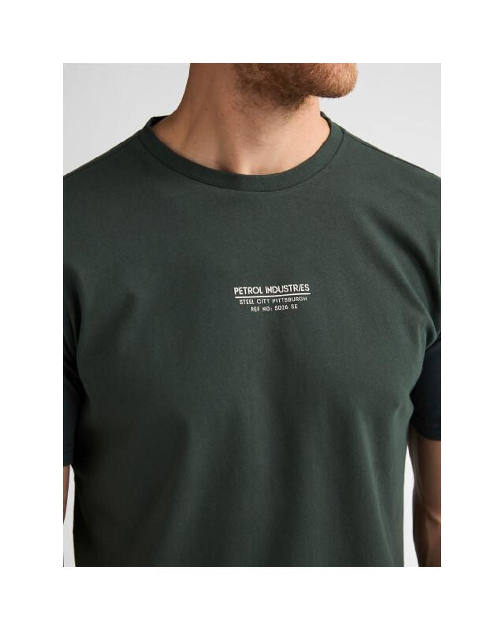 Petrol Industries Industries T-Shirt Met Borstprint in het Green voor heren