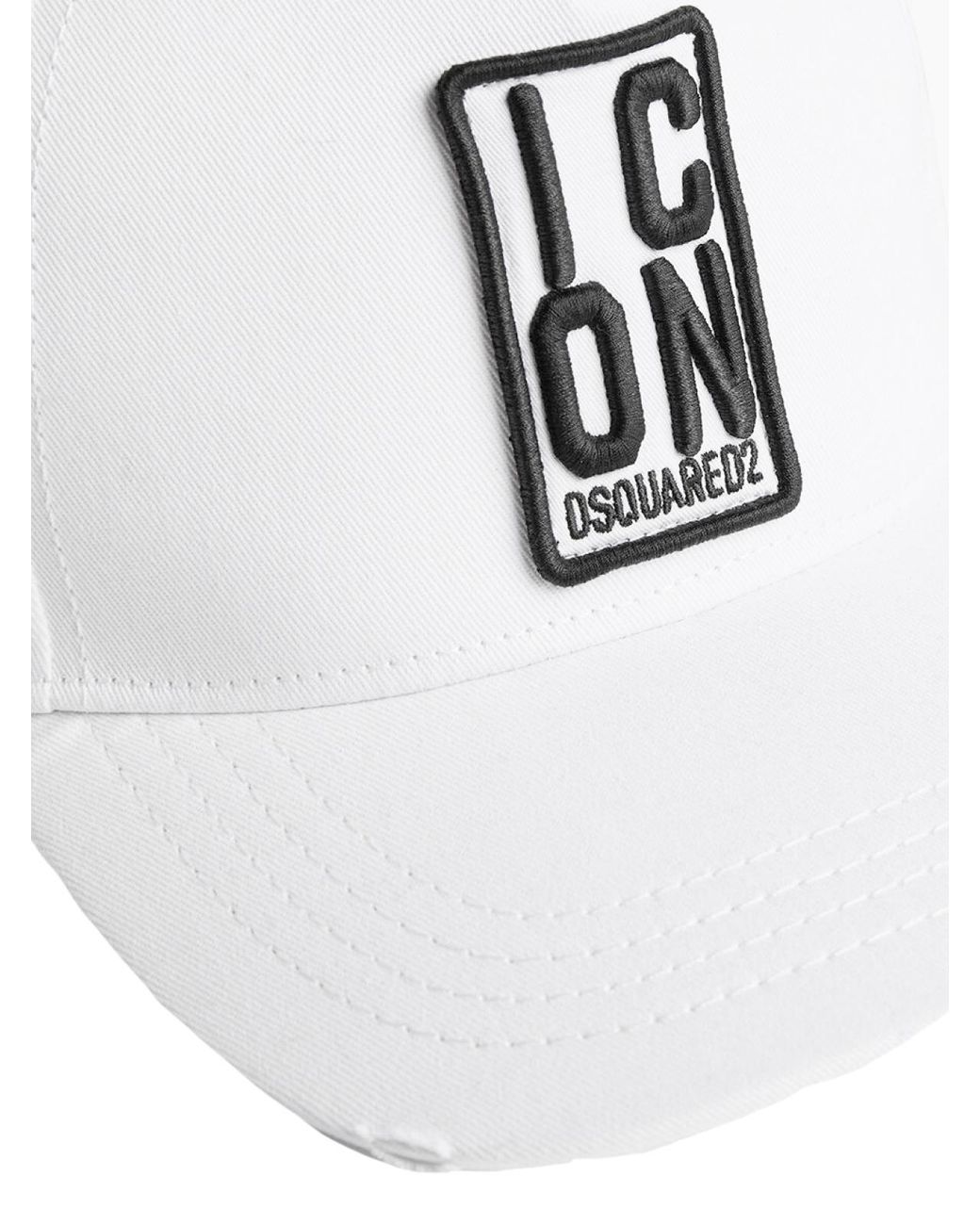 DSquared² Be Icon Logo Baseball Cap in het White voor heren