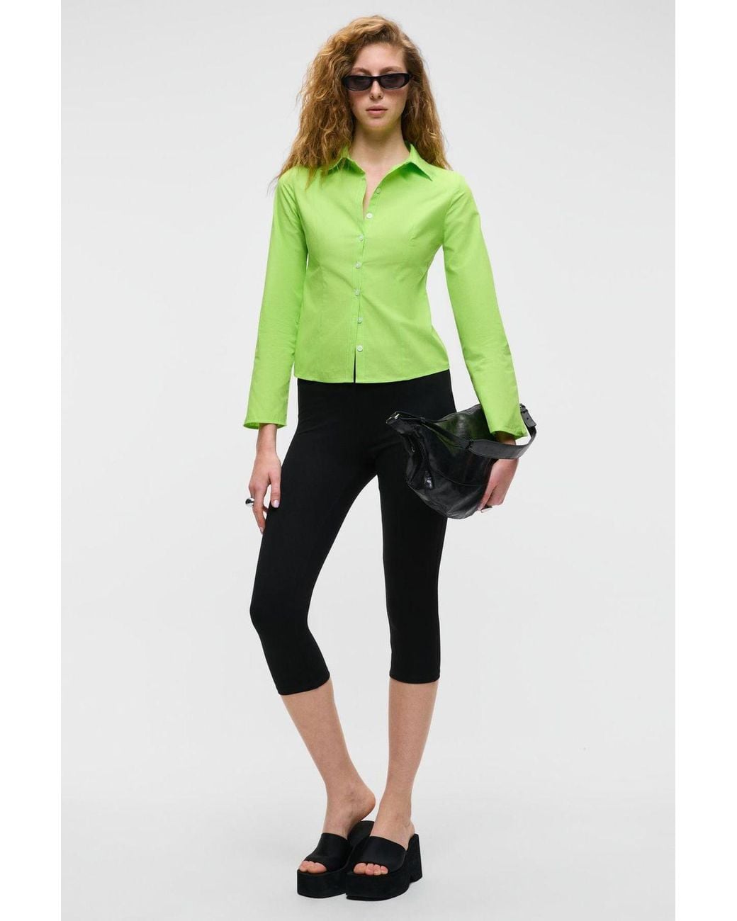 Grimelange Green Slim Fit Long Sleeve Shirt