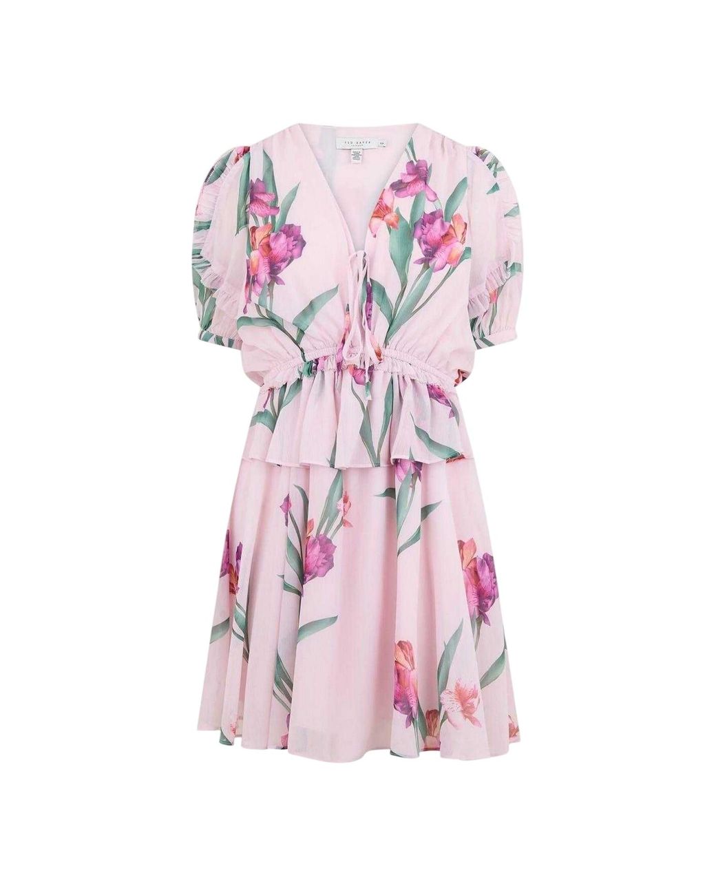 Ted Baker Geweven A-Lijn Mini Jurk in het Pink