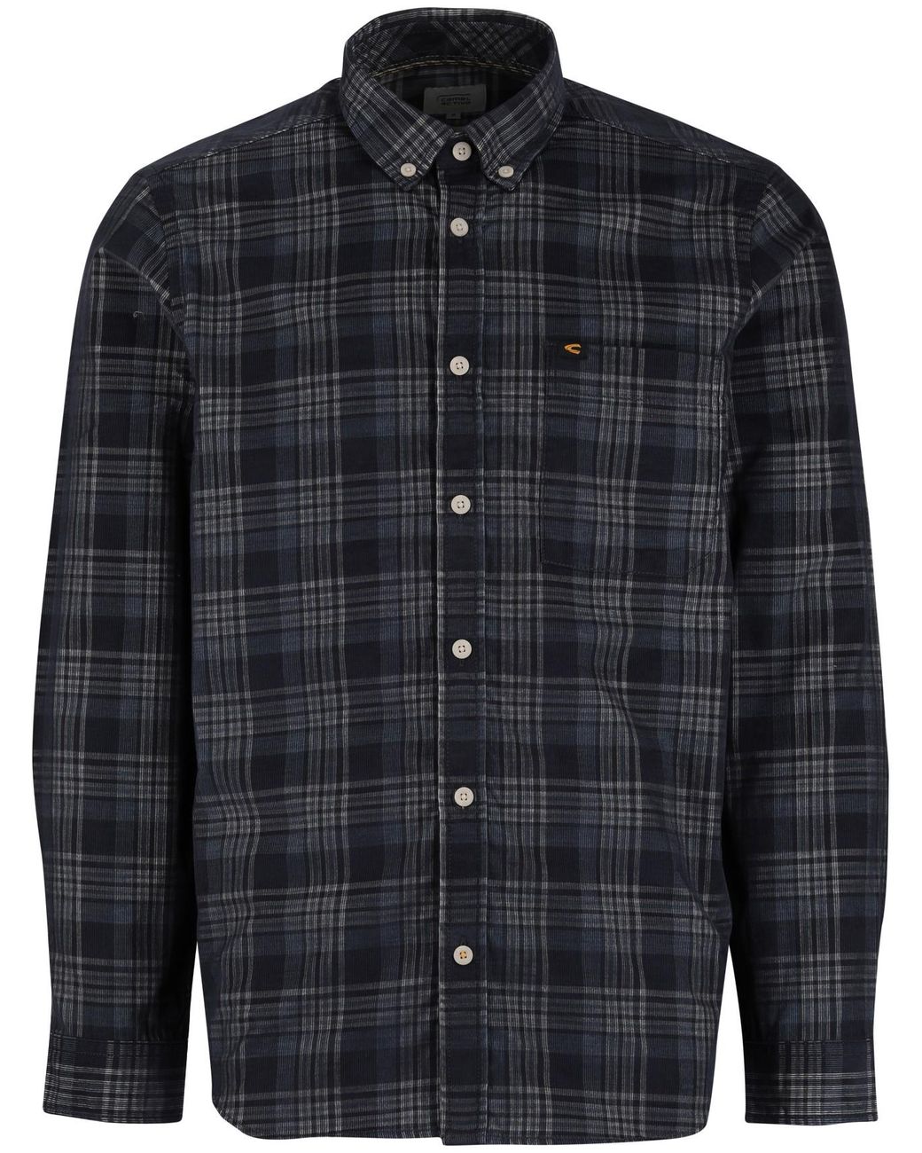 Camel Active Overhemd Wit Geruit Button-Down Collar in het Blue voor heren